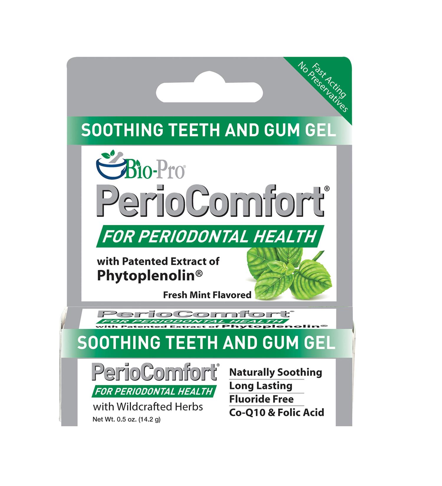 PerioComfort Organic Soothing Gel 0.5oz Safe for Children Promotes Healthy Gums Freshens Breath & Relieves Gum Inflammation & Dry Mouth International Shipping Available - Buy Online on GoSupps.com