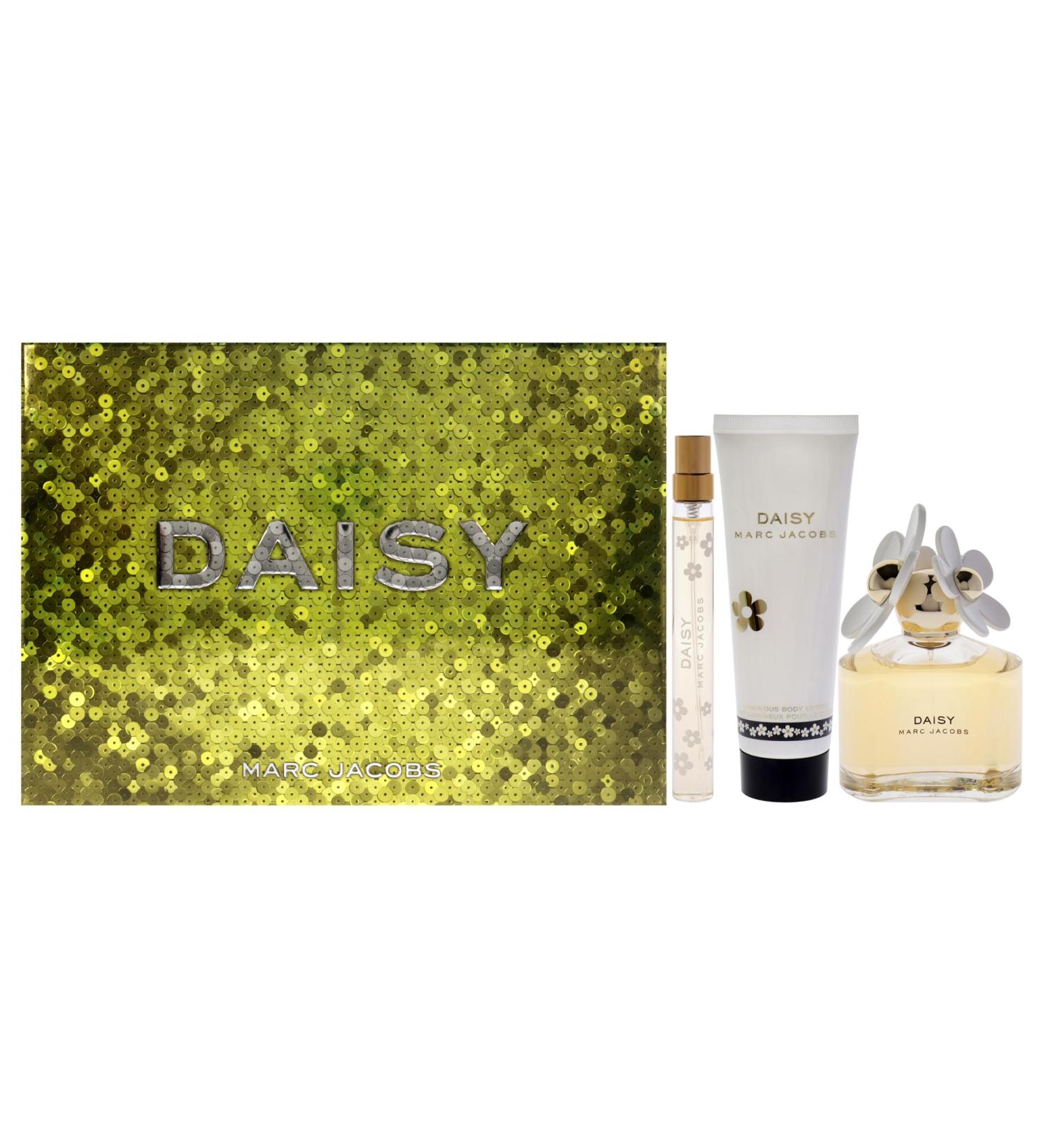 Marc Jacobs Daisy for Women - 3 Pc Gift Set 3.3oz EDT Spray 0.33oz EDT Spray 2.5oz Body Lotion 2.04 Ounce (Pack of 3) - Buy Online on GoSupps.com