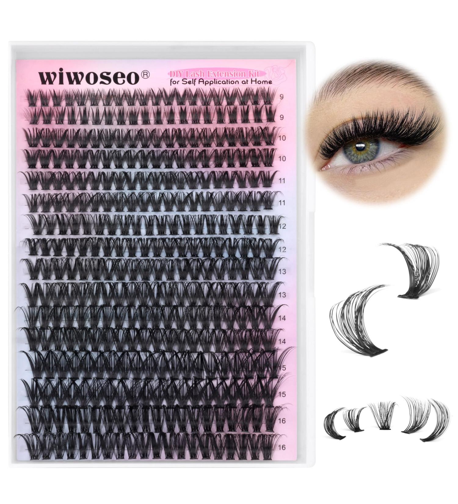 DIY Lash Clusters - 320pcs D Curl Individual Lashes for Natural Volume | wiwoseo - Buy Online on GoSupps.com