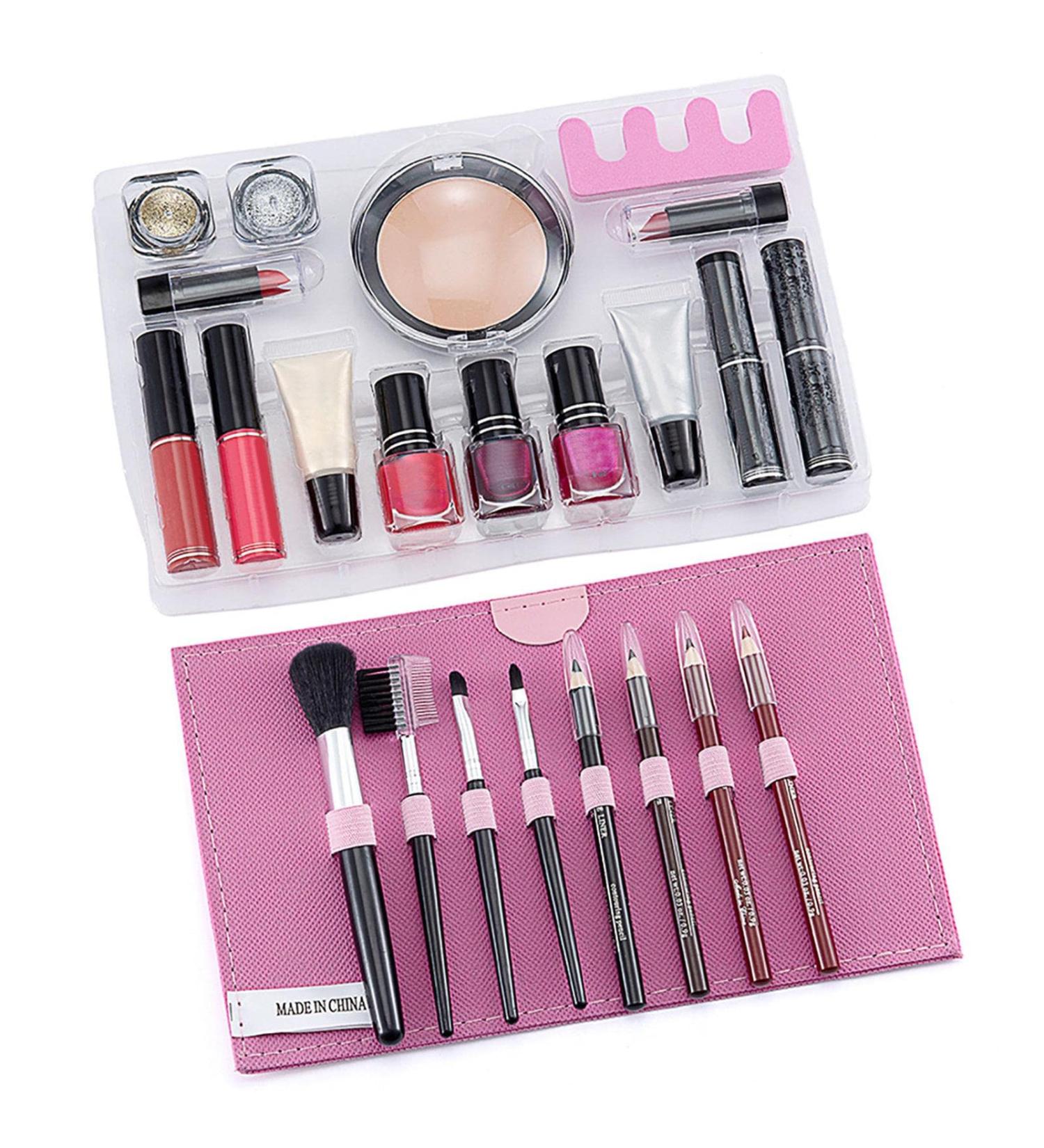 Adawd Professional Make-Up Set | All-in-One Eyeshadow Palette Blush Lipstick Eyeliner & More | International Shipping Available - Buy Online on GoSupps.com