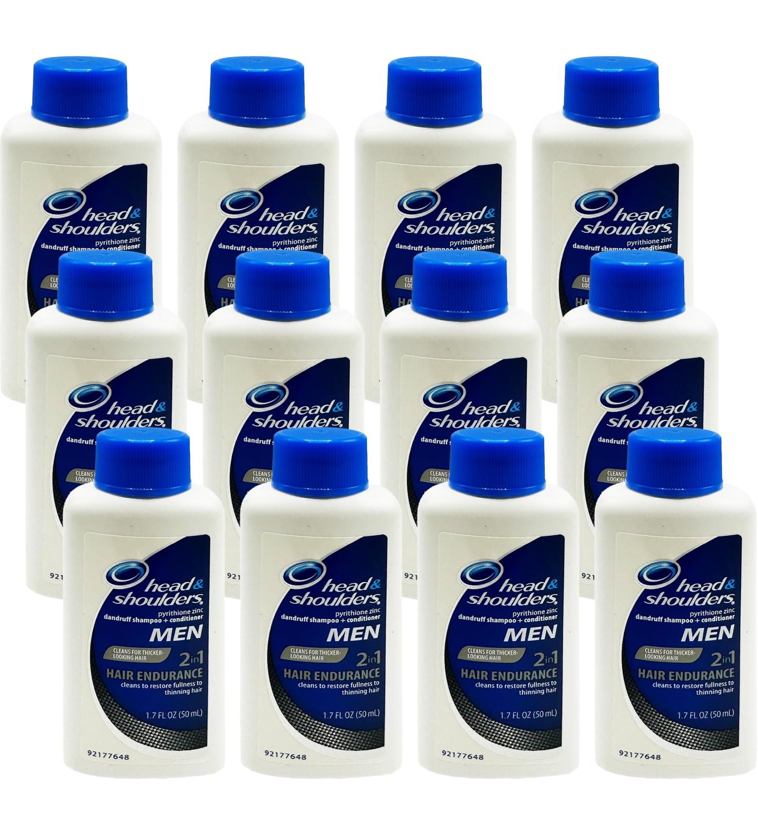 Buy Head & Shoulders 2 in 1 Men's Dandruff Shampoo & Conditioner - Travel Size Hair Endurance for Thinning Hair TSA Approved 12 Count - Shop Internationally - Buy Online on GoSupps.com