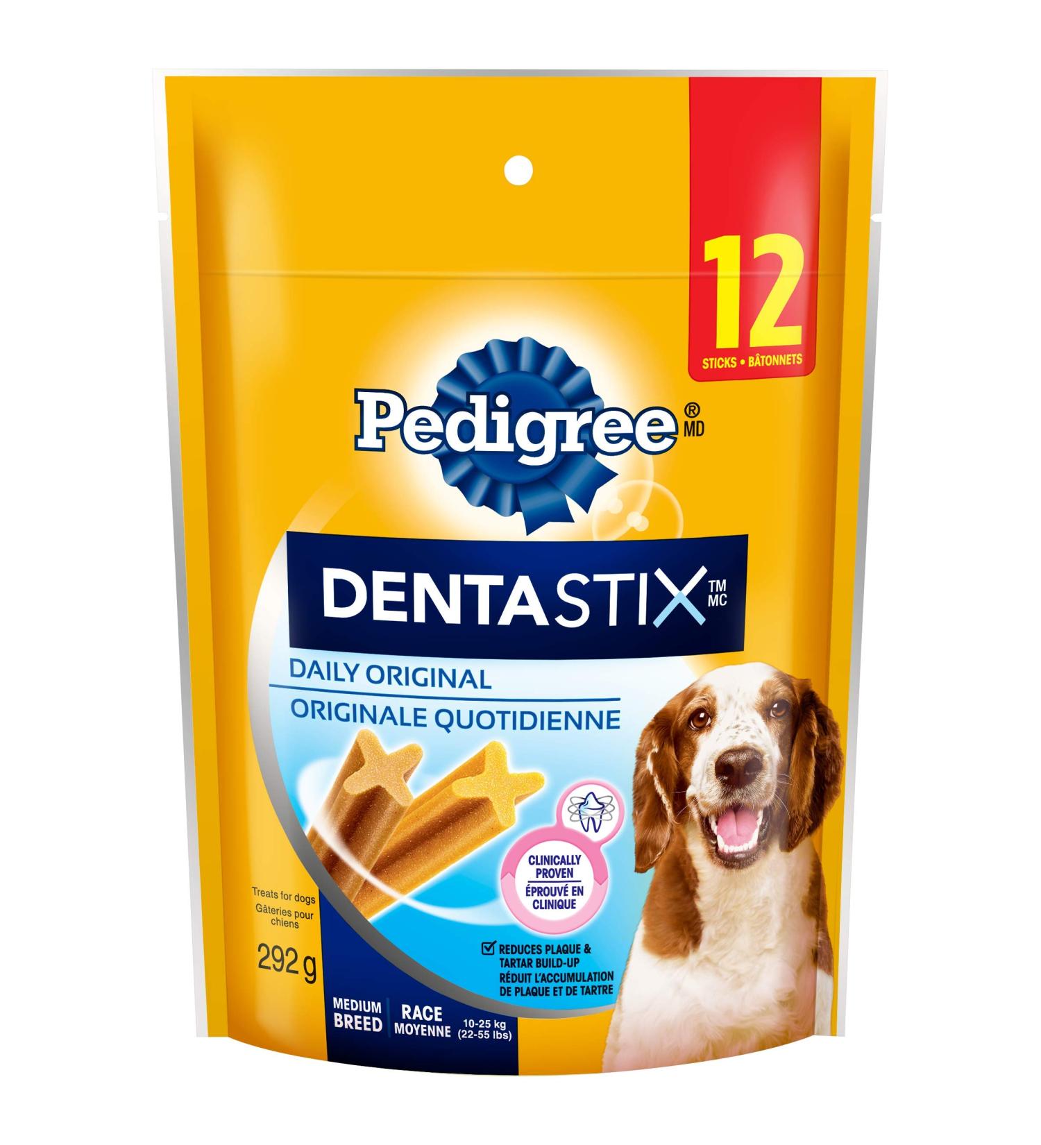PEDIGREE DENTASTIX Oral Care Dog Treats for Medium Dogs - Original 12 Sticks Beef 12 count (Pack of 1) Dog Treats - Buy Online on GoSupps.com