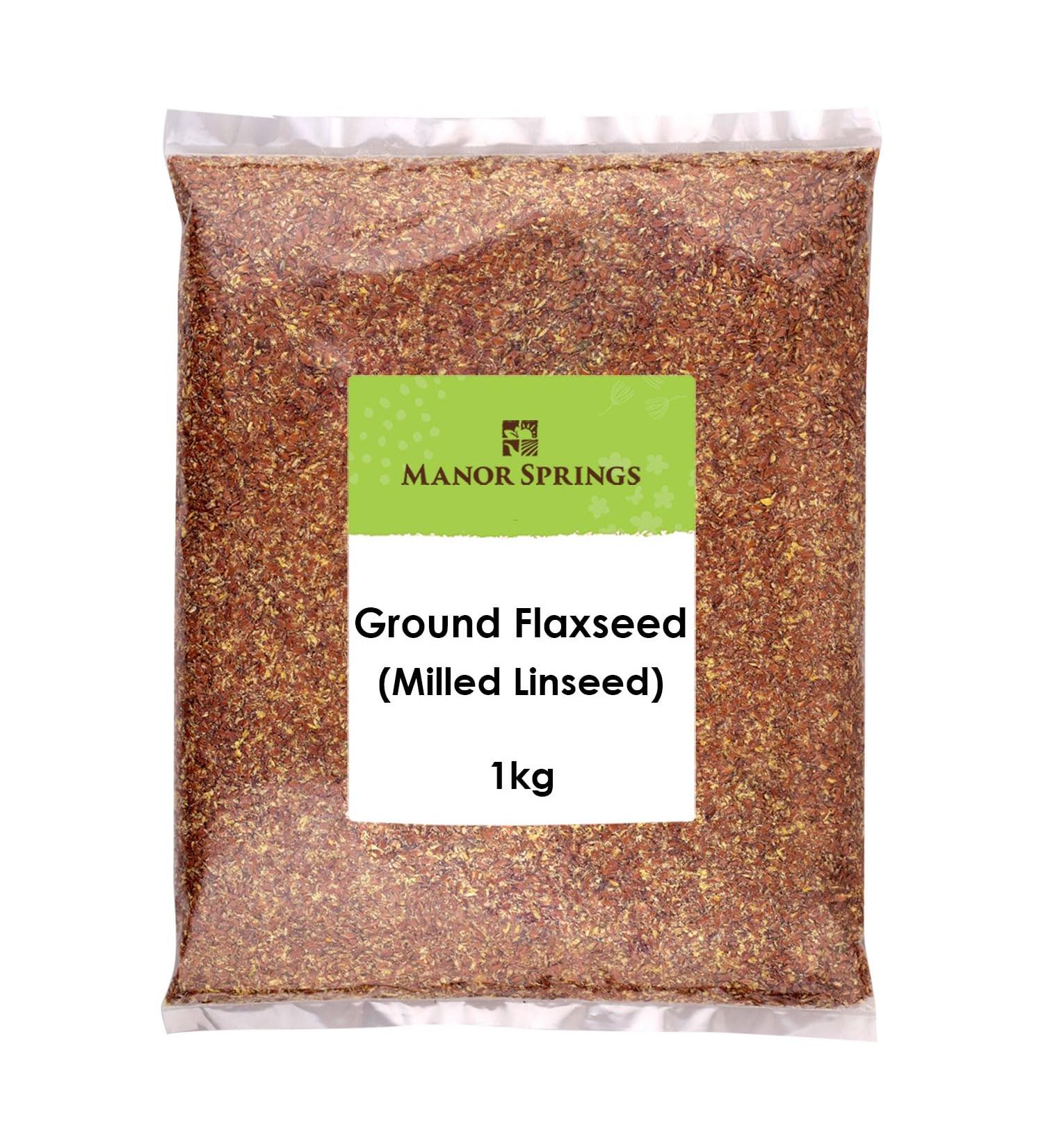Ground Flaxseed (Milled Linseed) 1kg by Manor Springs