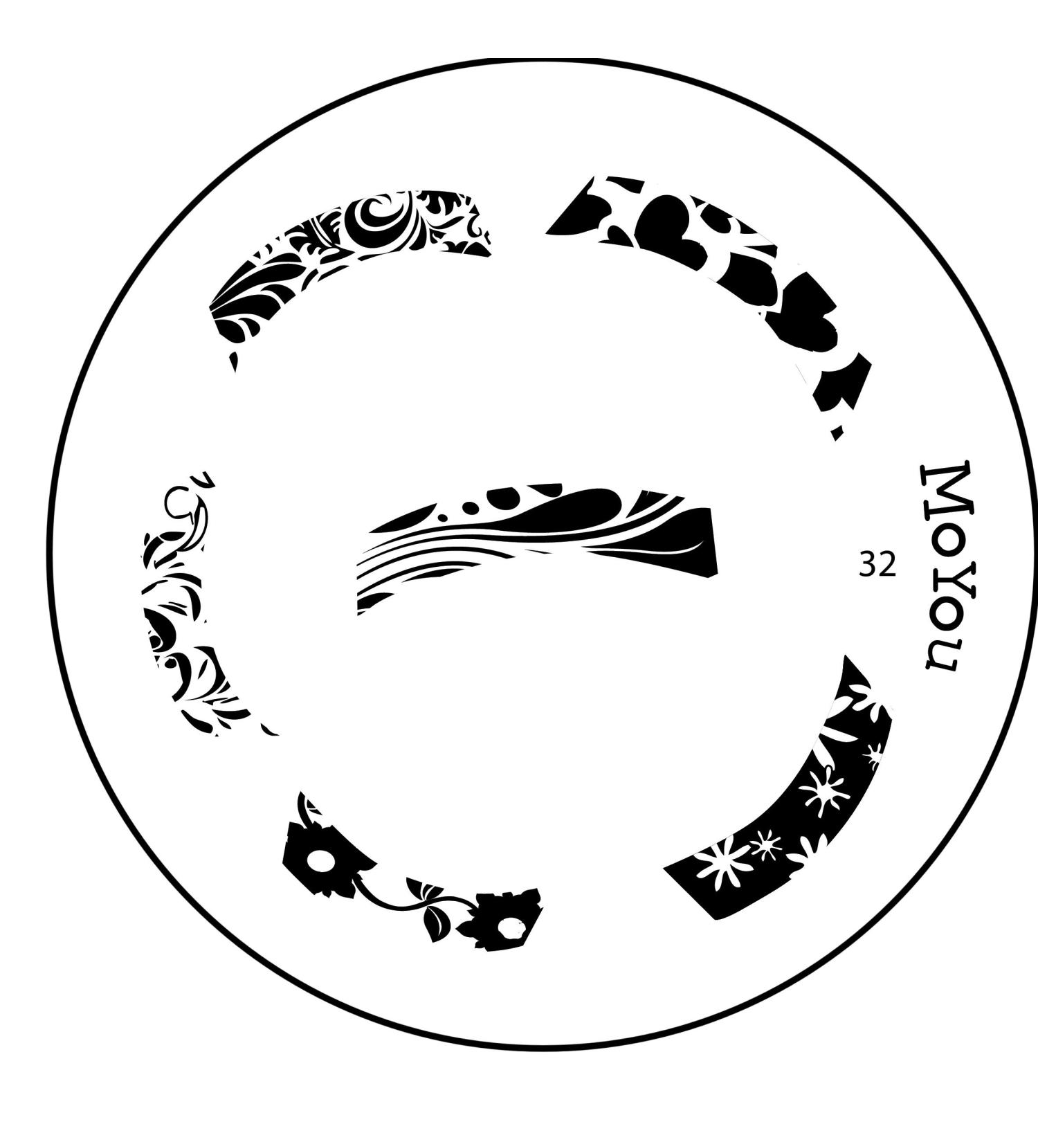 Original MoYou Nail Art Image Stamp Plate Number 32 Manicure Design