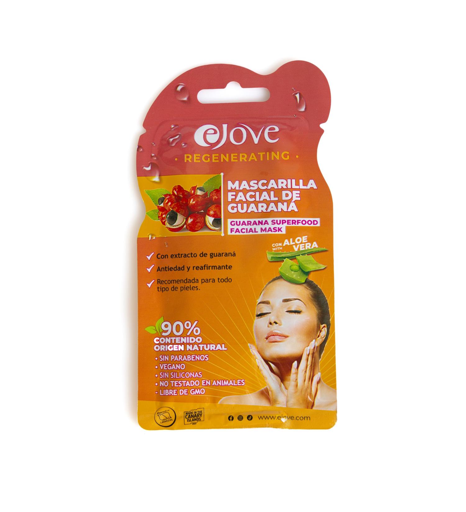 Ejove Facial Mask with Guaranad Extract 20 ml Clarifying and Cleansing Antiaging and Firming Natural Guarana Skin Care Suitable for All Skin Types - Buy Online on GoSupps.com