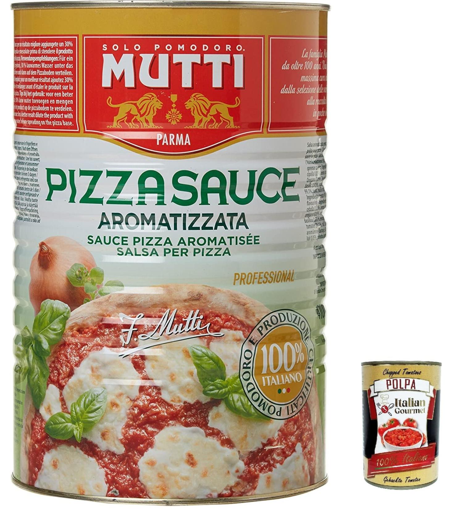 Italian Gourmet E.R. Pizza sauce Mutti Aromatica 4.1kg Aromatic pizza sauce + Italian Gourmet polkpa 400g - Buy Online on GoSupps.com
