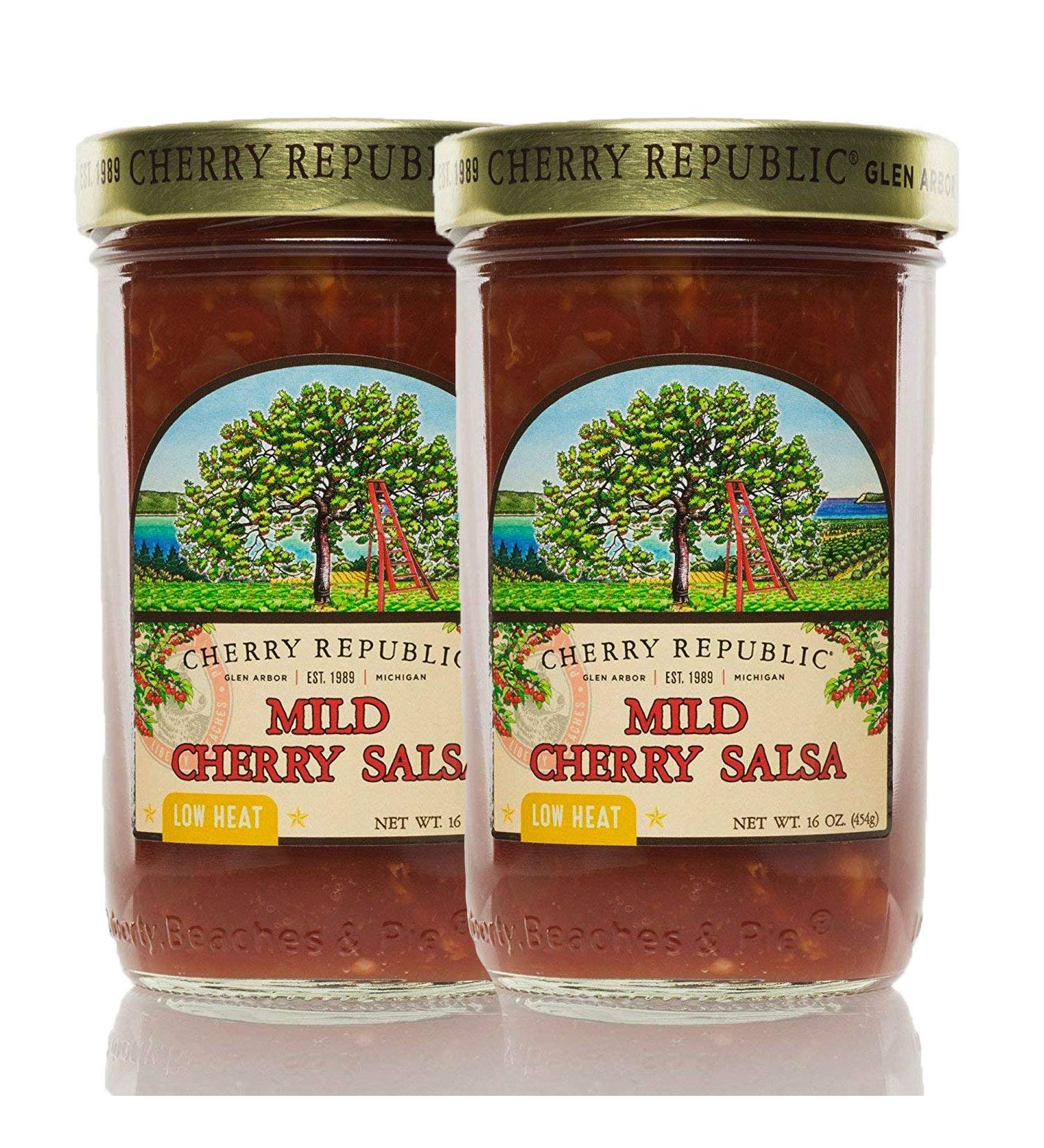 Cherry Republic Mild Cherry Salsa - Chunky Sweet & Low Heat (2 x 16 Oz Jars) - Buy Online on GoSupps.com
