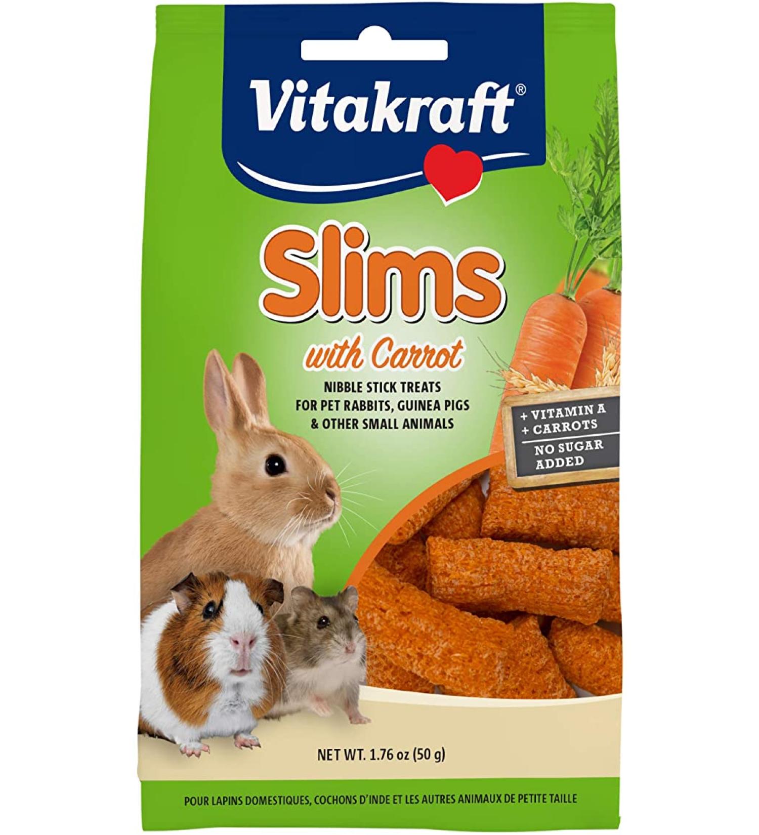 Vitakraft Rabbit Slims with Carrot - Healthy Nibble Stick Treats for Pets - Buy Online on GoSupps.com