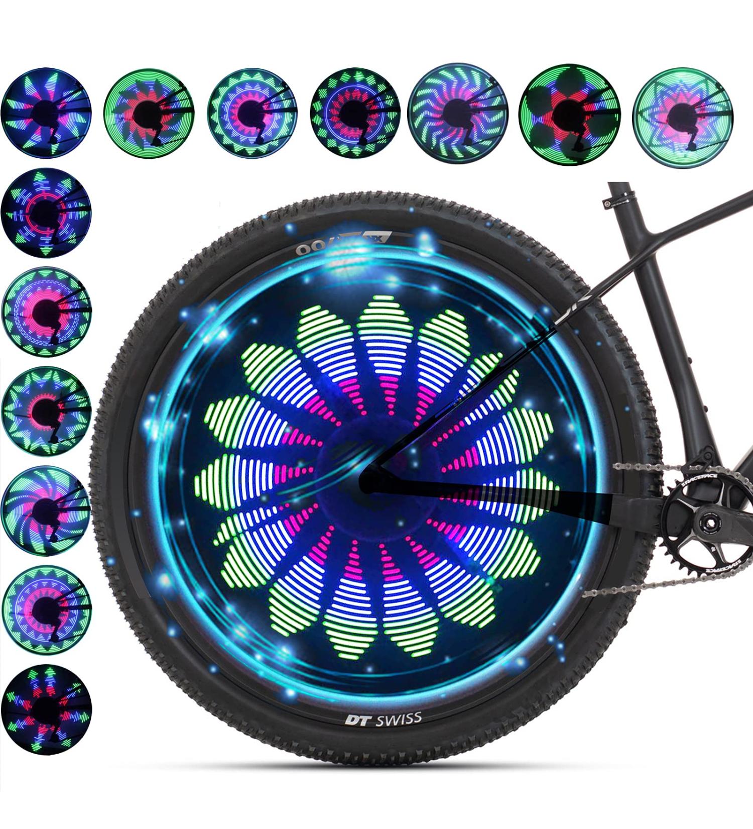 QANGEL Bicycle Spoke Light - 36 LED Lights, 32 Bright Patterns, Waterproof - Single Tire - Buy Online on GoSupps.com