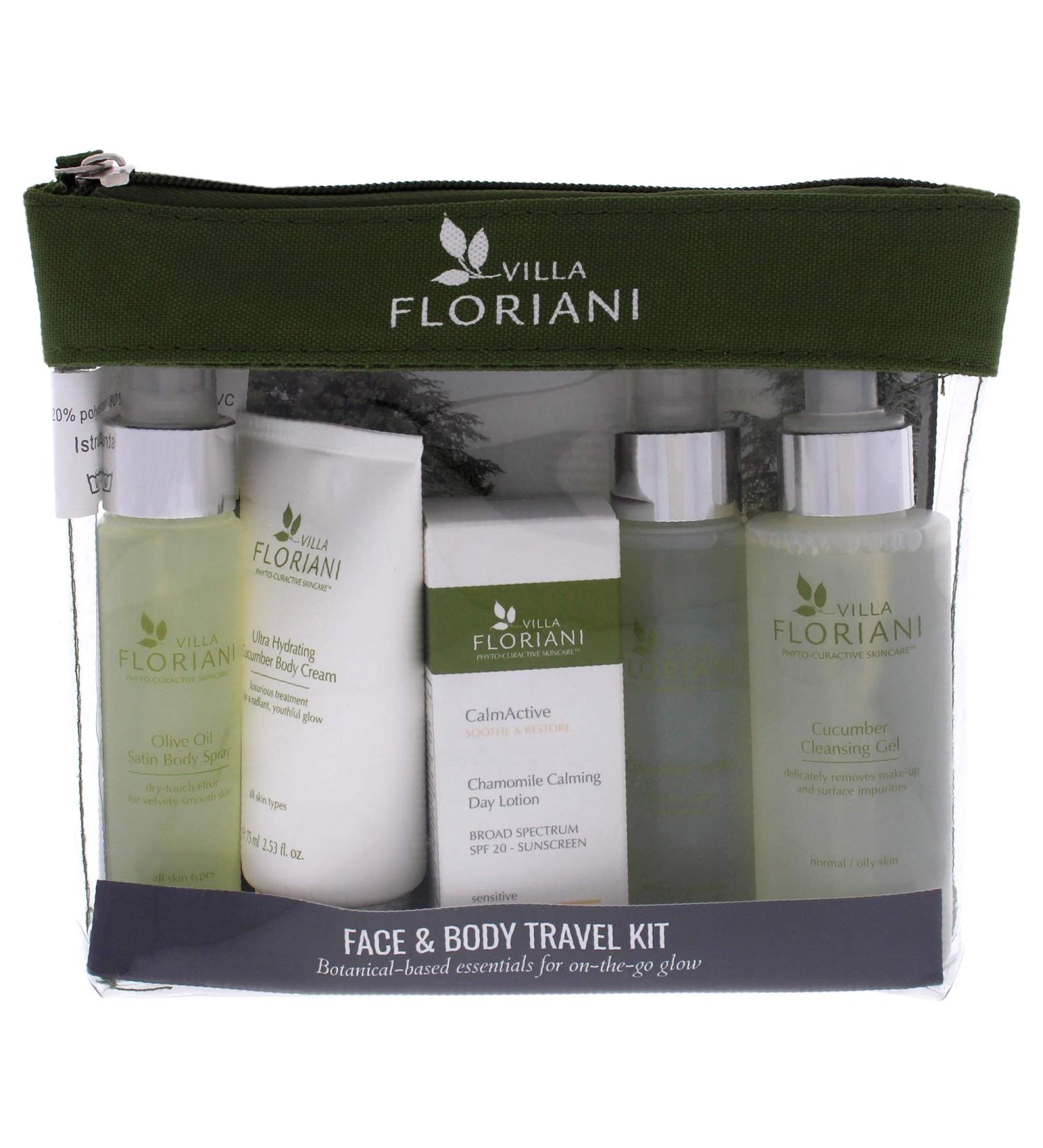 Villa Floriani 5 Pc Travel Kit for Women - Face & Body Essentials | International Shipping Available - Buy Online on GoSupps.com