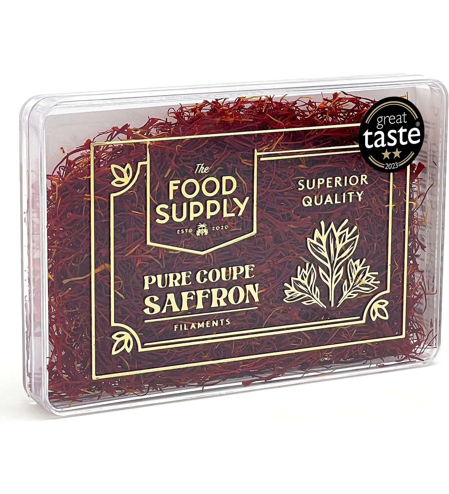Finest Pure Premium Saffron - Certified Grade A++ Lab Tested - 10g Pack - for Tea, Paella, Rice, Desserts - The Food Supply - Buy Online on GoSupps.com