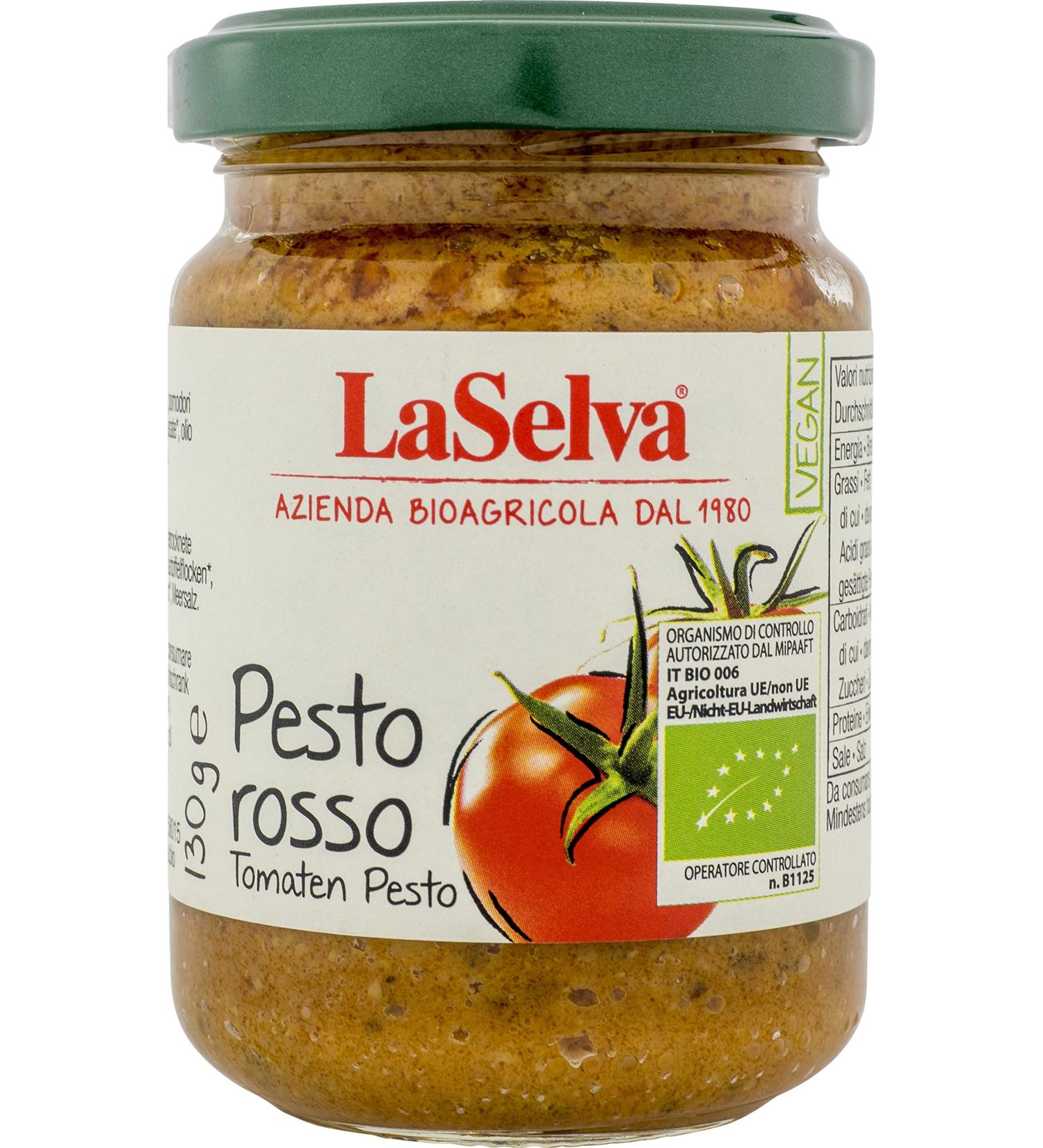 La Selva Organic Pesto rosso Tomato Pesto - Tomato Seasoning Paste (6 x 130 gr)