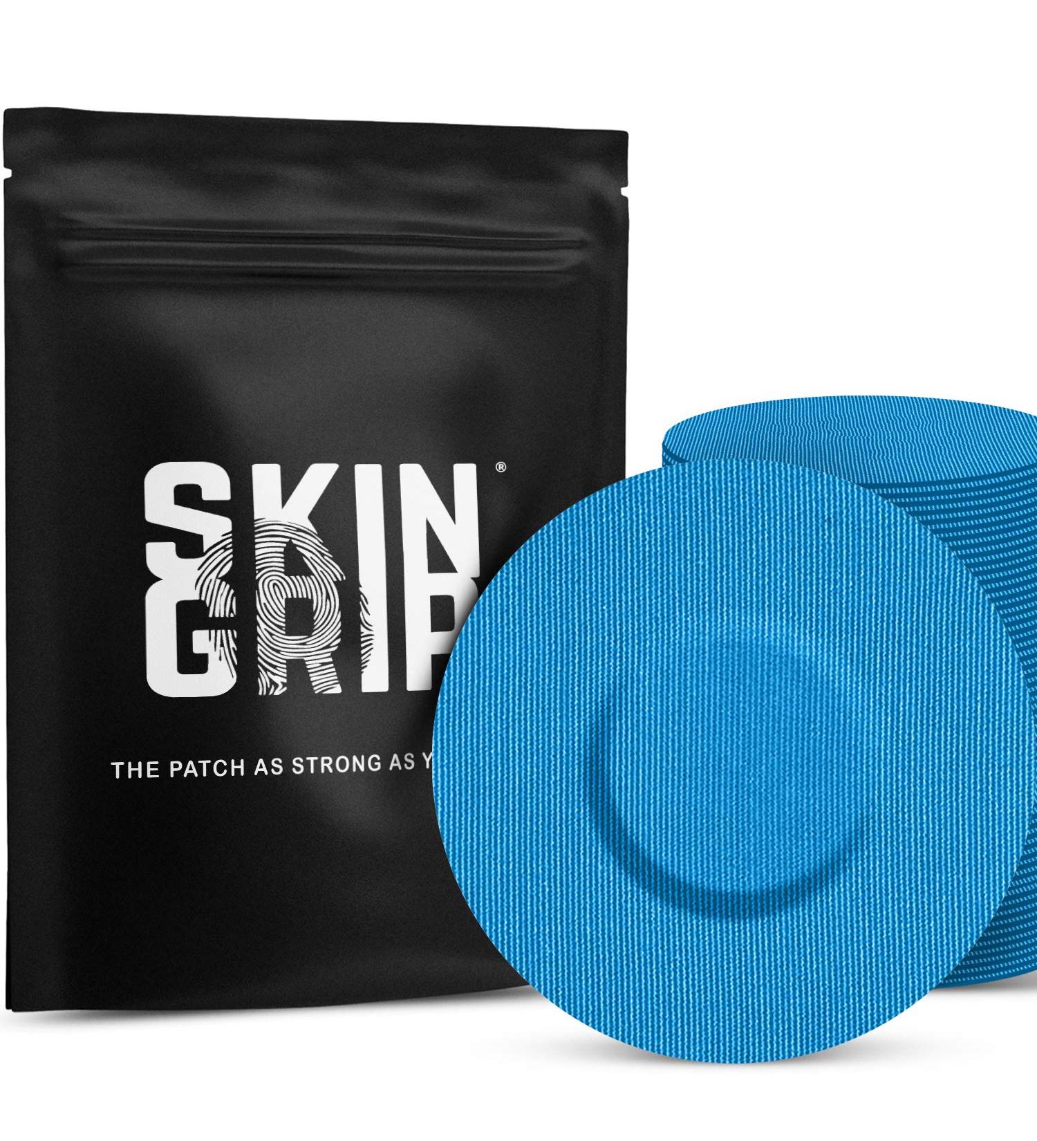 Skin Grip Freestyle Libre 2 Adhesive Patches - 20 Pack Blue | Waterproof & Sweatproof Sensor Cover for 10-14 Days - Buy Online on GoSupps.com