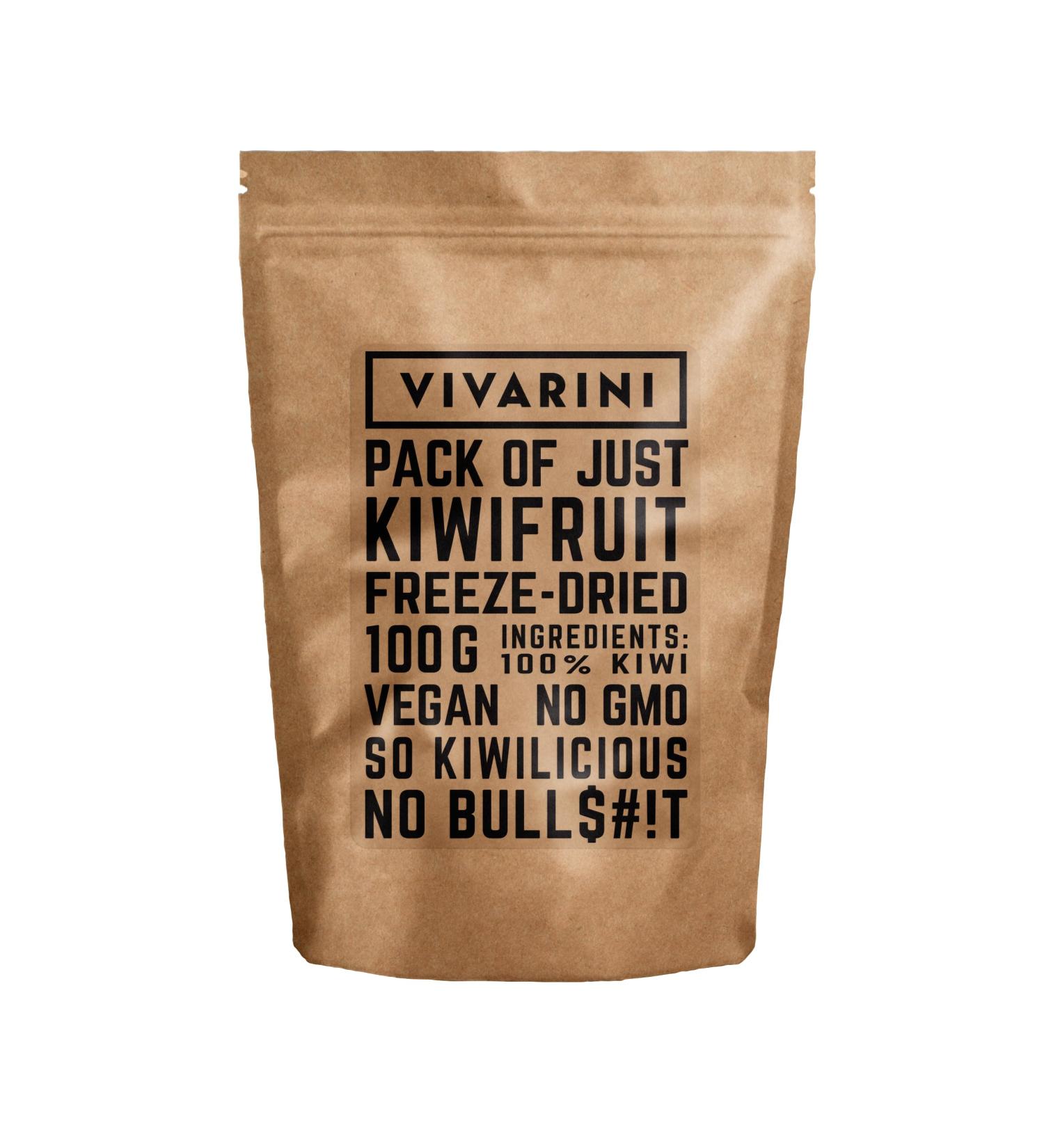 Vivarini Freeze Dried Kiwis 100g | Wonderful juicy flavour | Healthy snack | Complement to tea, yerba mate, dishes and desserts | Valuable source of nutrients