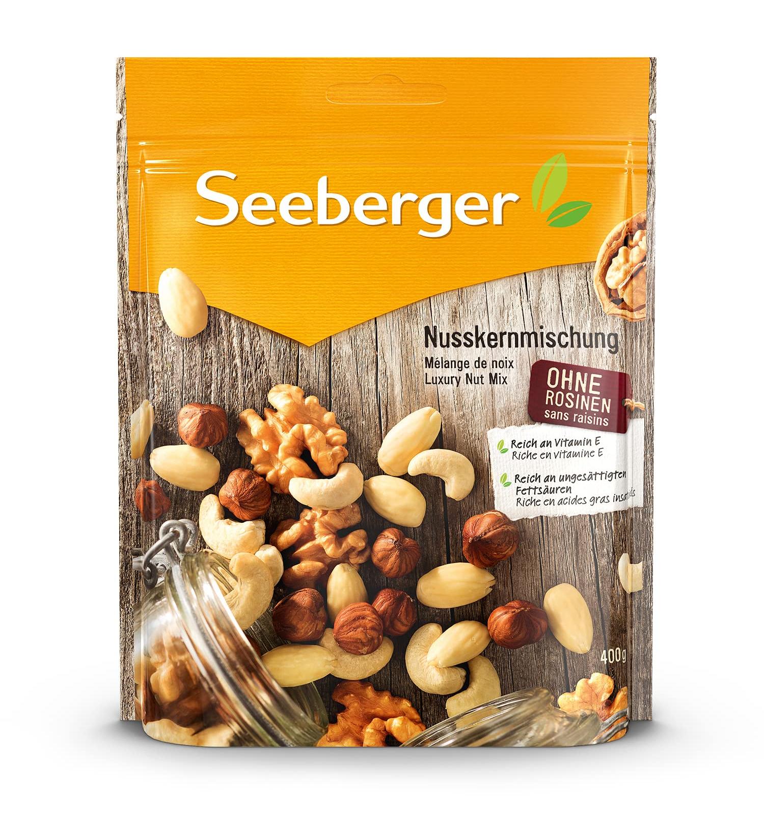 Buy Seeberger Nusskern Mix - Pure Gluten-Free Nut Mix of Hazelnuts Almonds Walnuts & Cashews (400g) - Intense Flavor International Shipping Available - Buy Online on GoSupps.com