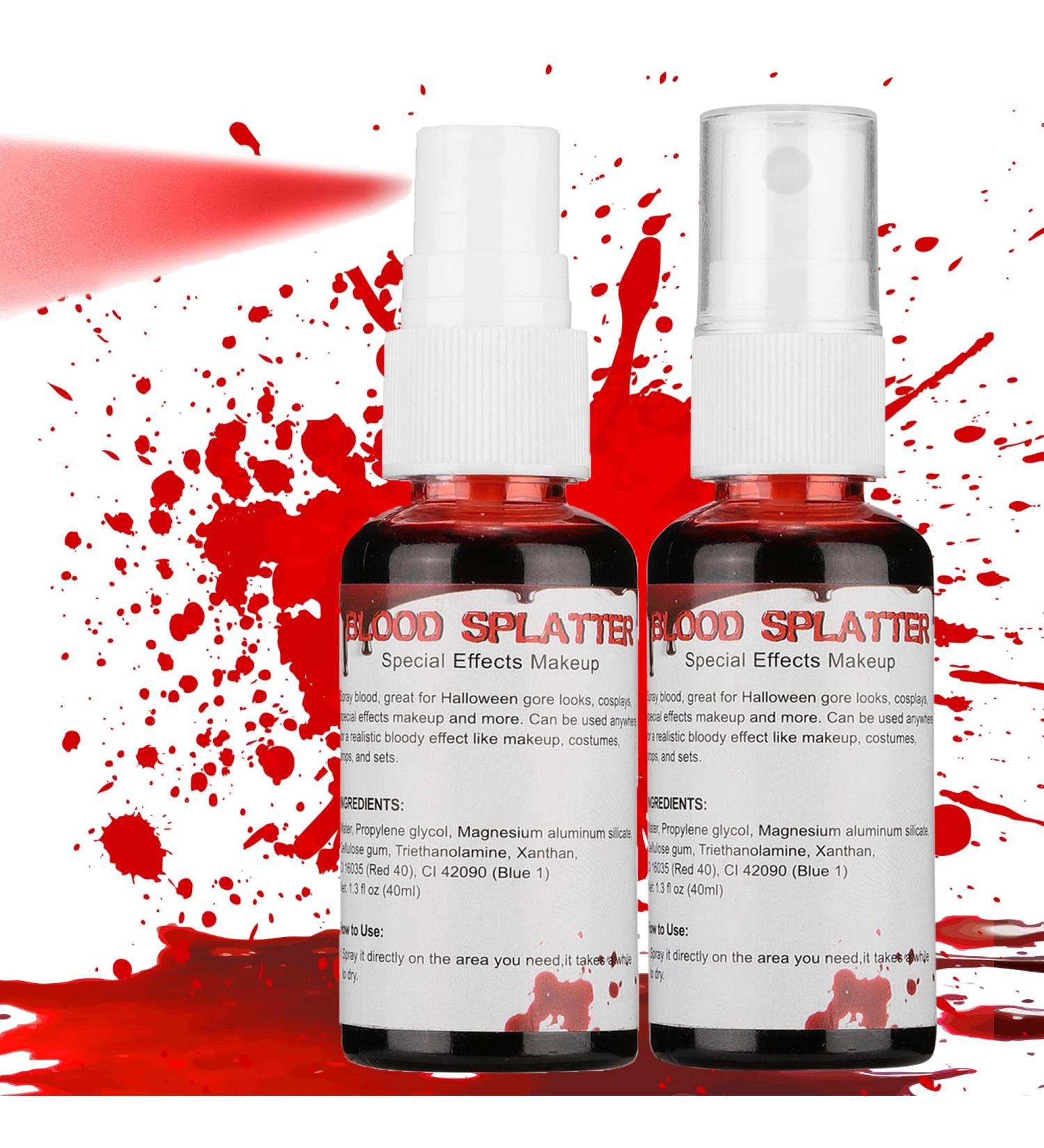 CCBeauty 2.1oz Fake Blood - Washable Splatter Makeup for Halloween Costume & Special Effects - Safe & Realistic Vampire Blood - 2 packs - Buy Online on GoSupps.com
