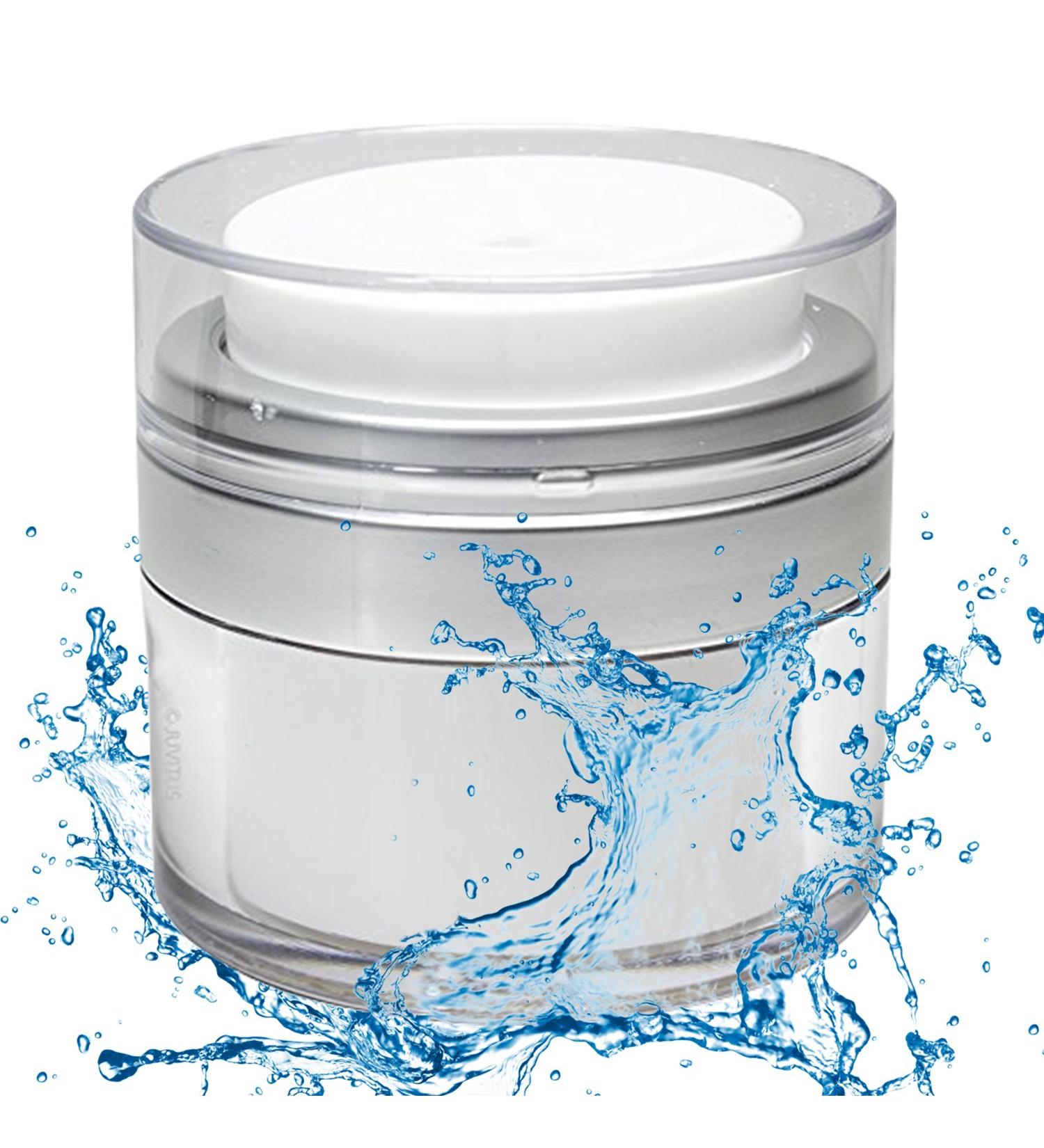Airless Cosmetic Container - Refillable Creams, Gels & Lotions - Leak Proof TSA Approved Jar (1.7 oz) - Buy Online on GoSupps.com