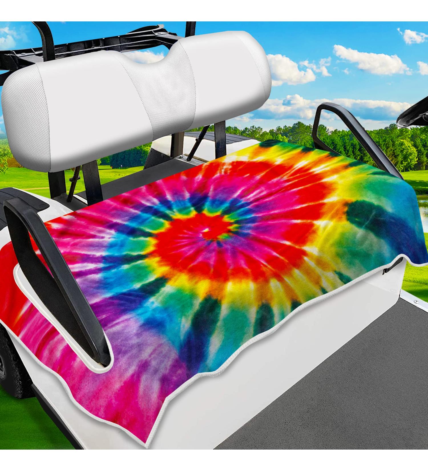 ENYORSEL Golf Cart Seat Covers  100% Microfiber Golf Cart Seat Towel/Blanket with Unique Patterns  52x32''  Universal for Most EZGO  Yamaha & Club Car ect of 2-Seat Golf Carts  Easy Install and Clean A-TieDye - Buy Online on GoSupps.com