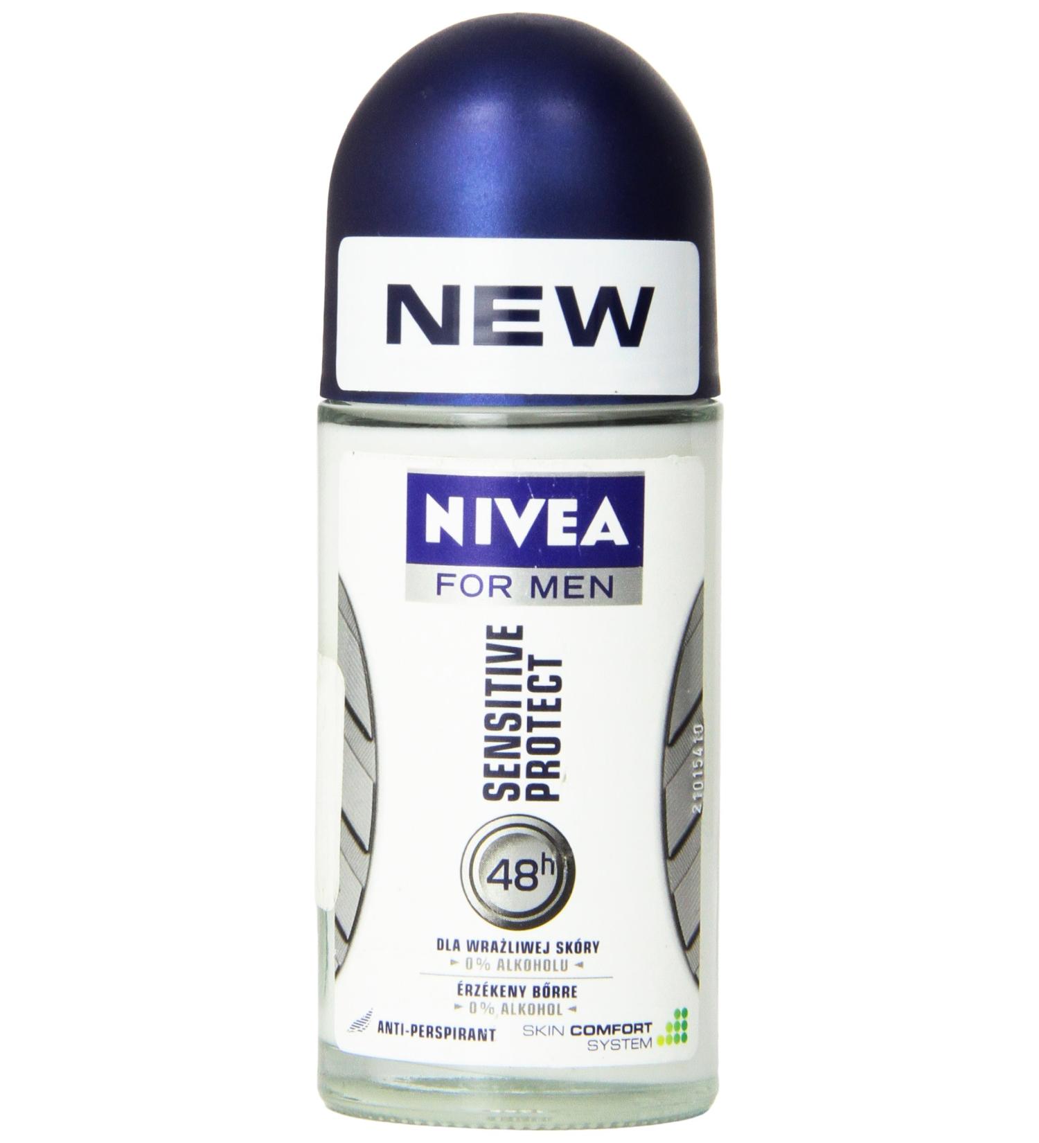 Nivea For Men Sensitive Protect 48 Hour Deodorant Roll-On 50 ml 1.69 Ounce 1.69 Ounce (Pack of 1) Original