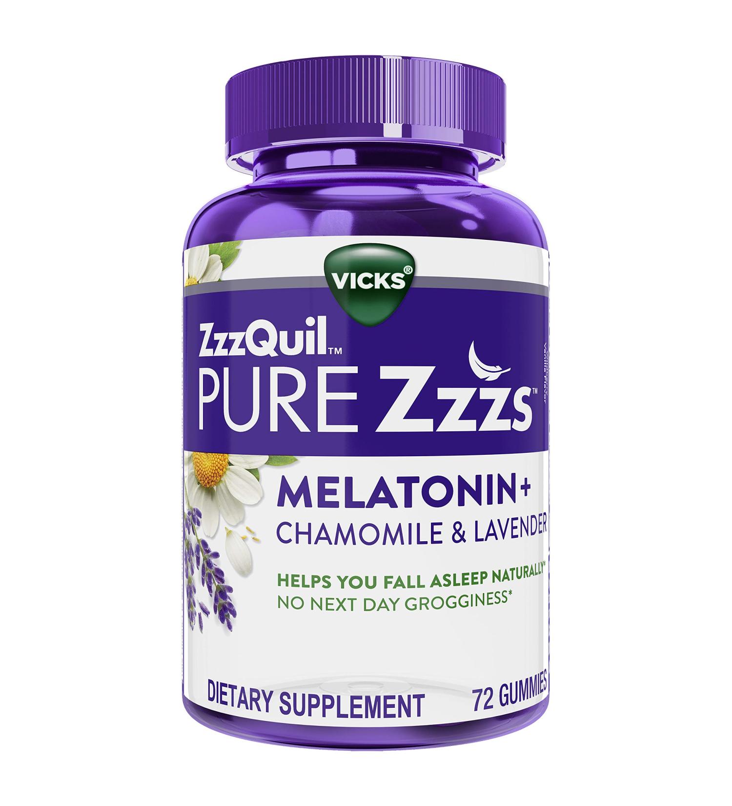 ZzzQuil Pure Zzzs Melatonin Sleep Aid Gummies - 72 Count for Restful Sleep - Buy Online on GoSupps.com