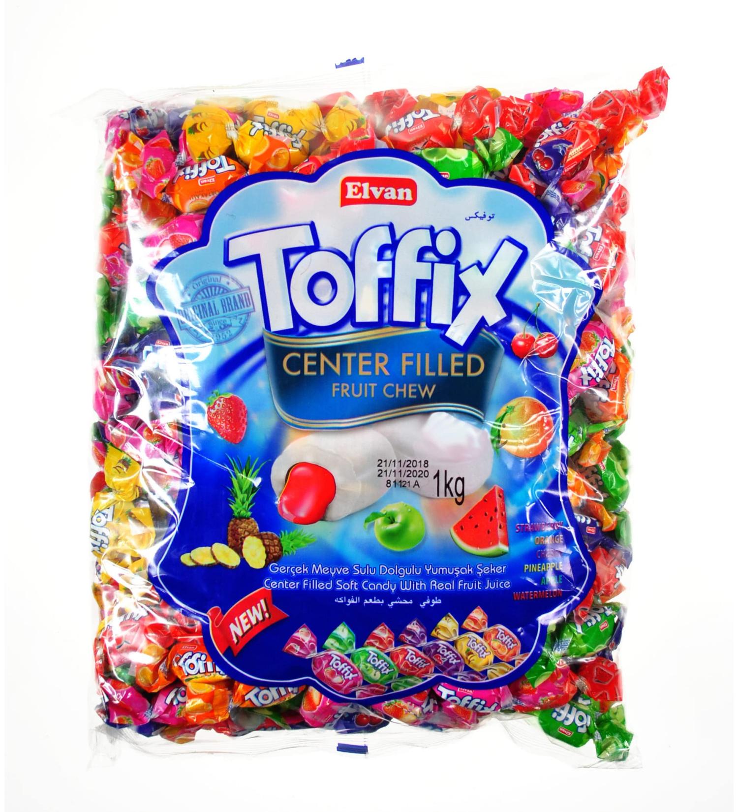 Elvan Toffix 800g - Chewy Fruit Gum Sweets with Filling in Various Flavours | Buy Internationally - Buy Online on GoSupps.com