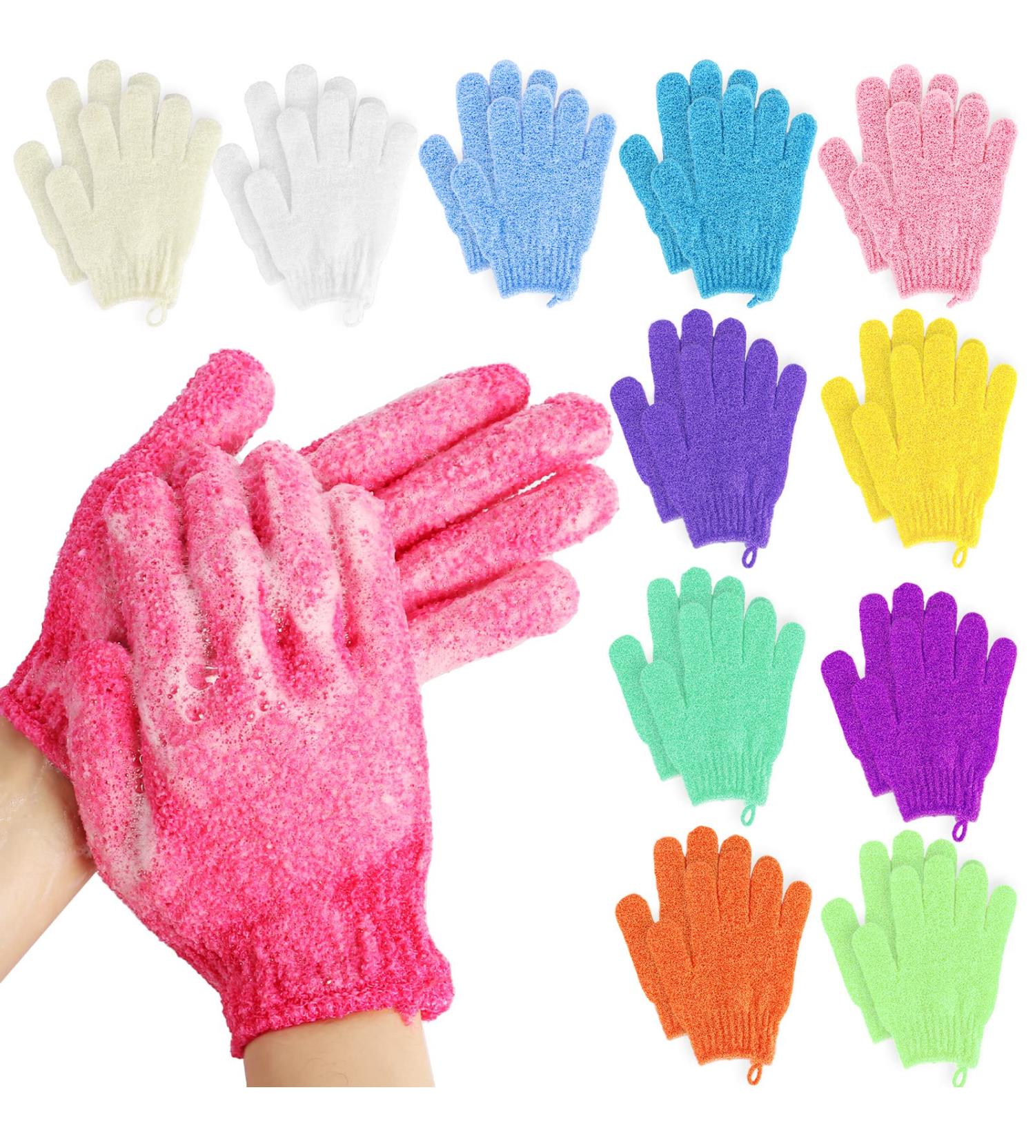 Alotpower 24 Piece Exfoliating Bath Gloves | 100% Nylon | Double Sided Scrubber for Spa, Massage, Shower | 12 Colors | Bathing Accessories - Buy Online on GoSupps.com