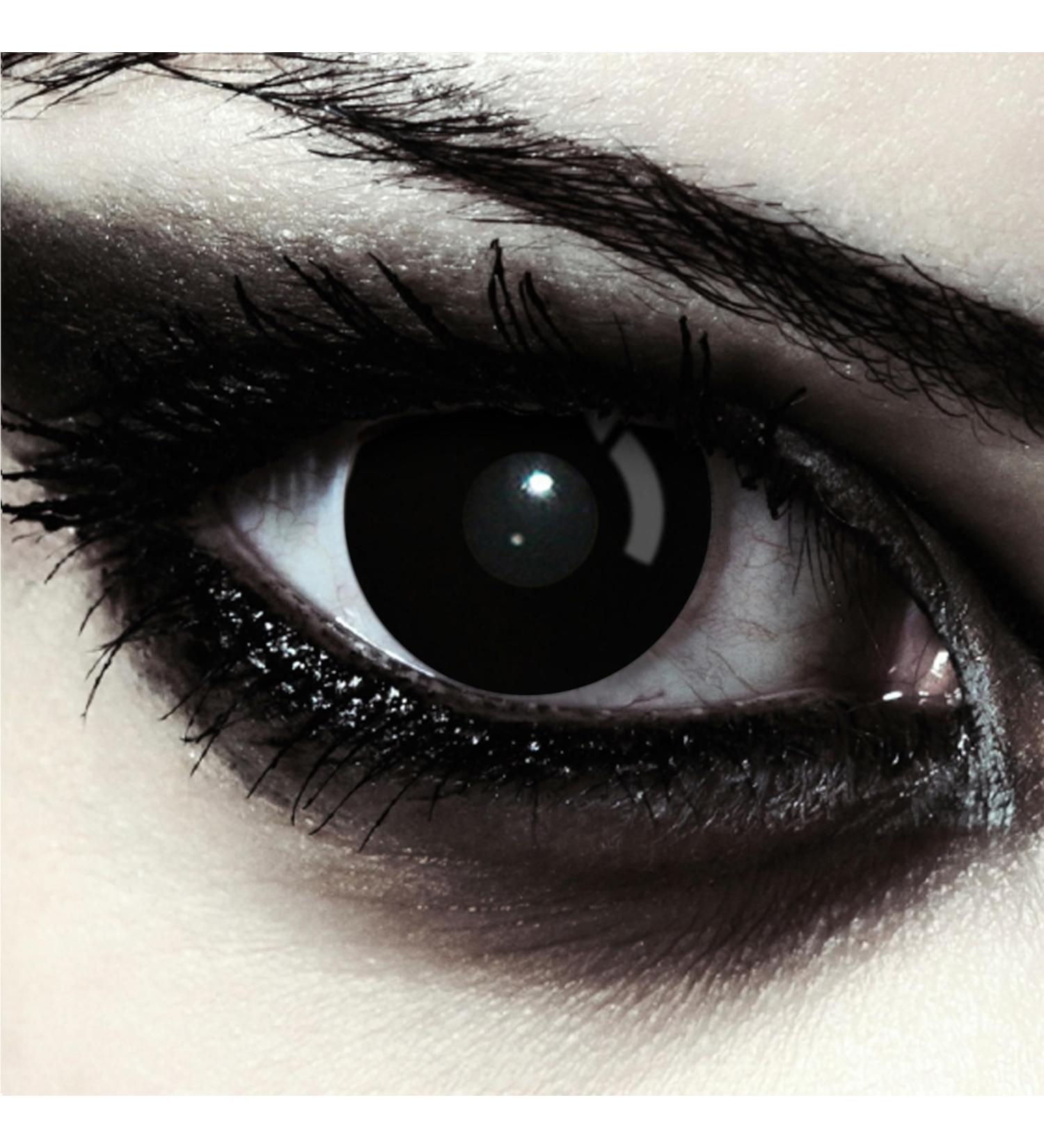 Black Halloween Witches Costume Contact Lenses - Soft Zombie Color 1 Pair - Buy Online on GoSupps.com