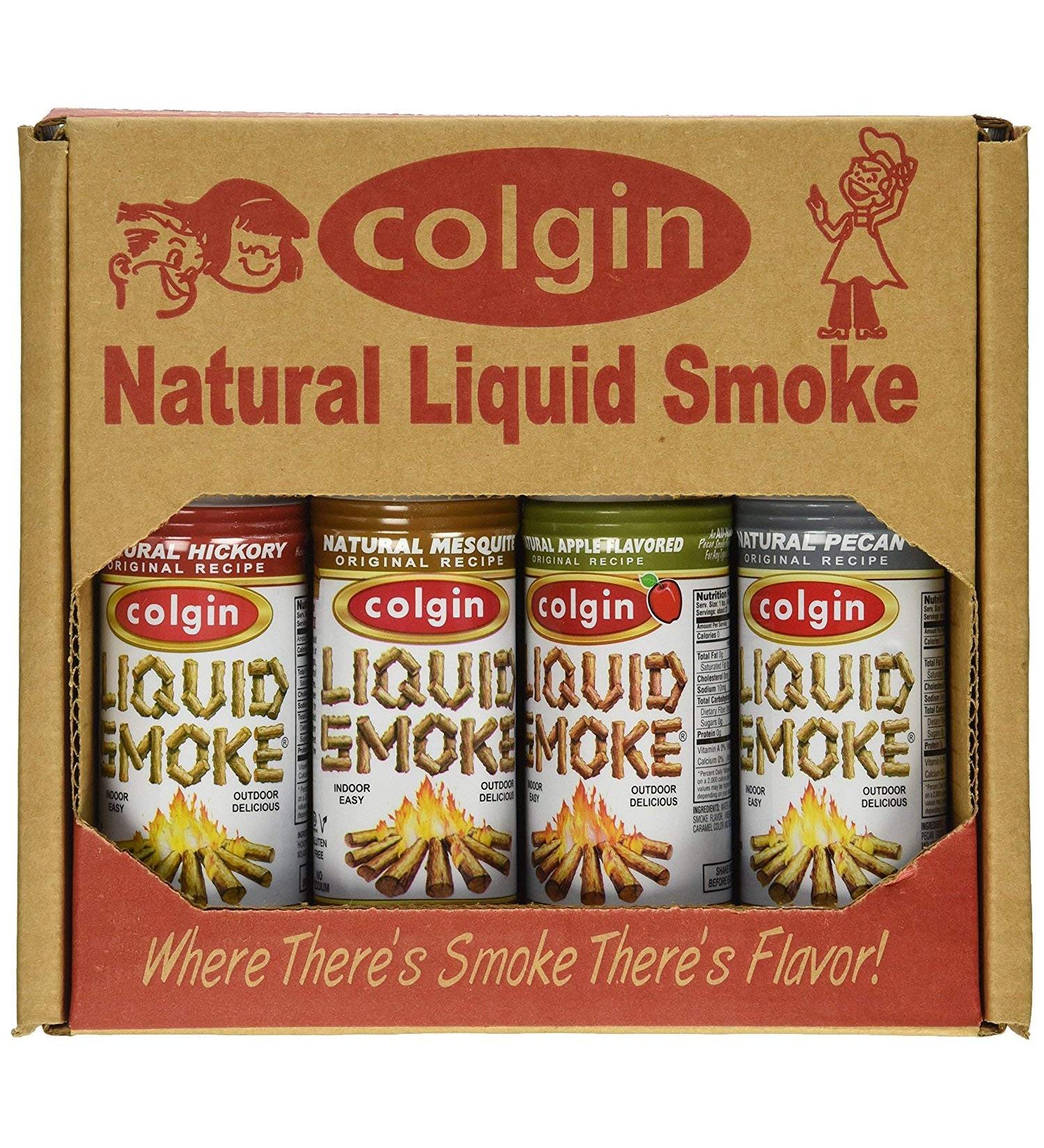 COLGIN Liquid Smoke Gift Set - Apple Pecan Hickory and Mesquite Flavours