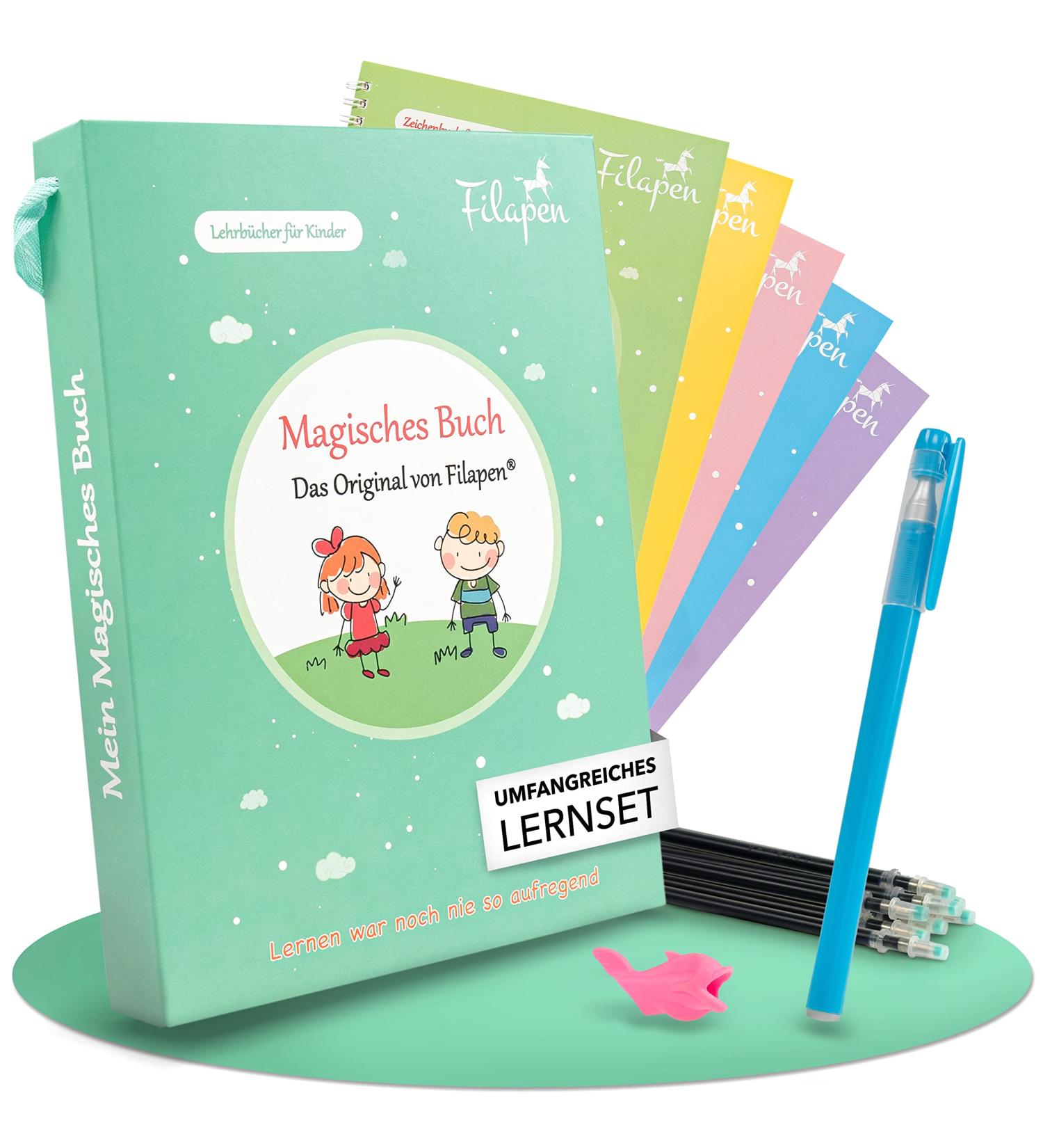 Filapen Magical Exercise Books - 5 Reusable Preschool Learning Books (26cmx18cm) - Ideal for Reading & School Skills - Buy Online on GoSupps.com