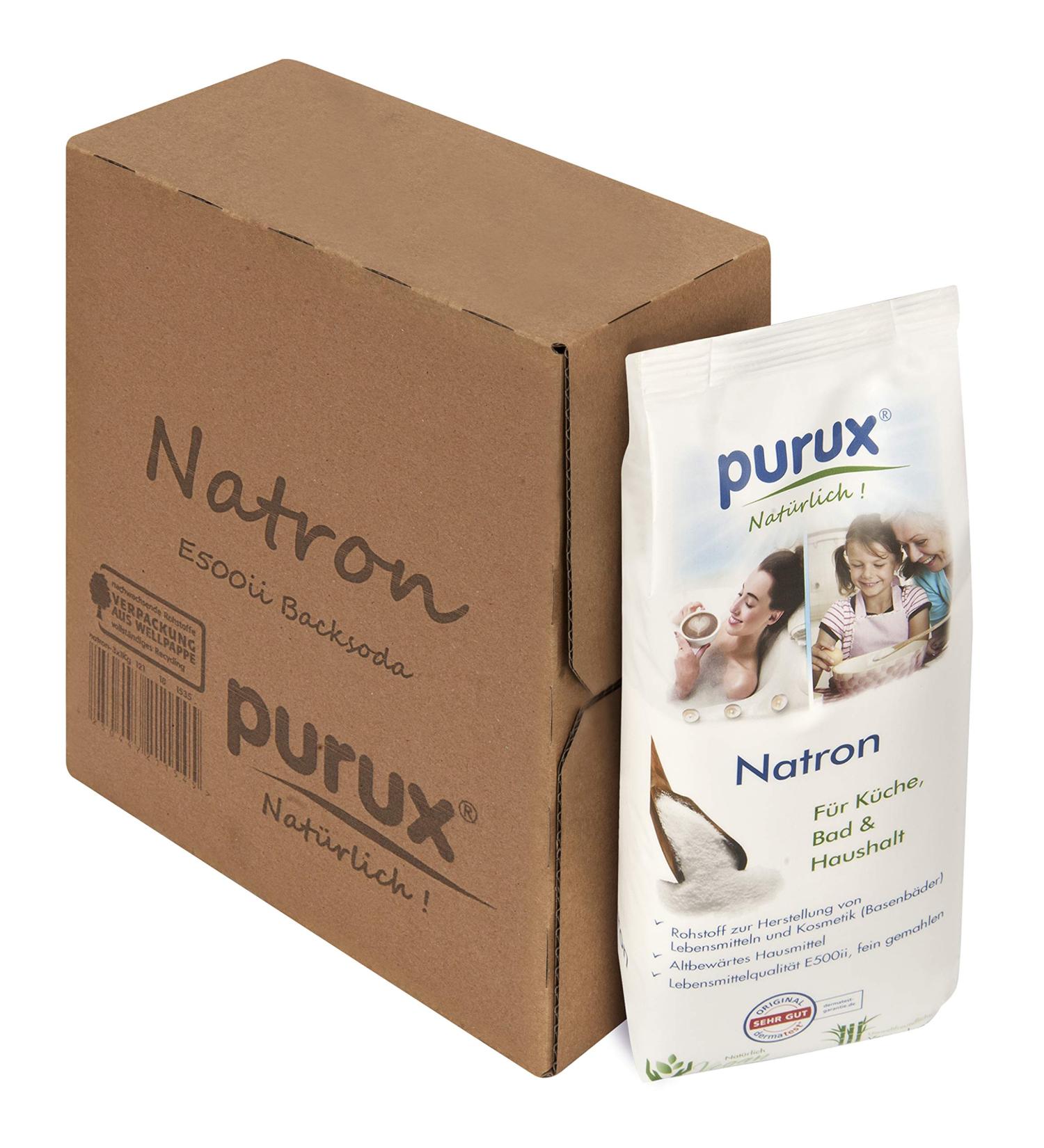 purux Natron Powder 1kg food grade sustainably packaged Baking Soda