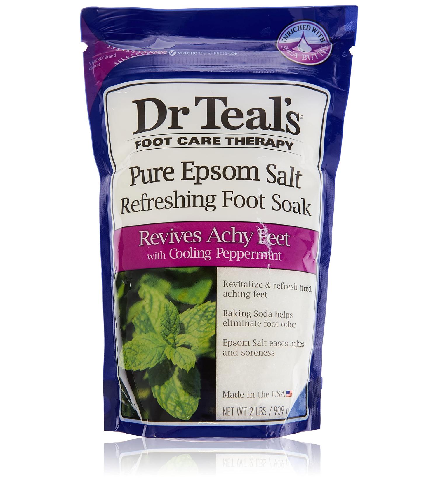 Dr Teal's Cooling Peppermint Epsom Salt Foot Soak 32oz - Buy Online on GoSupps.com