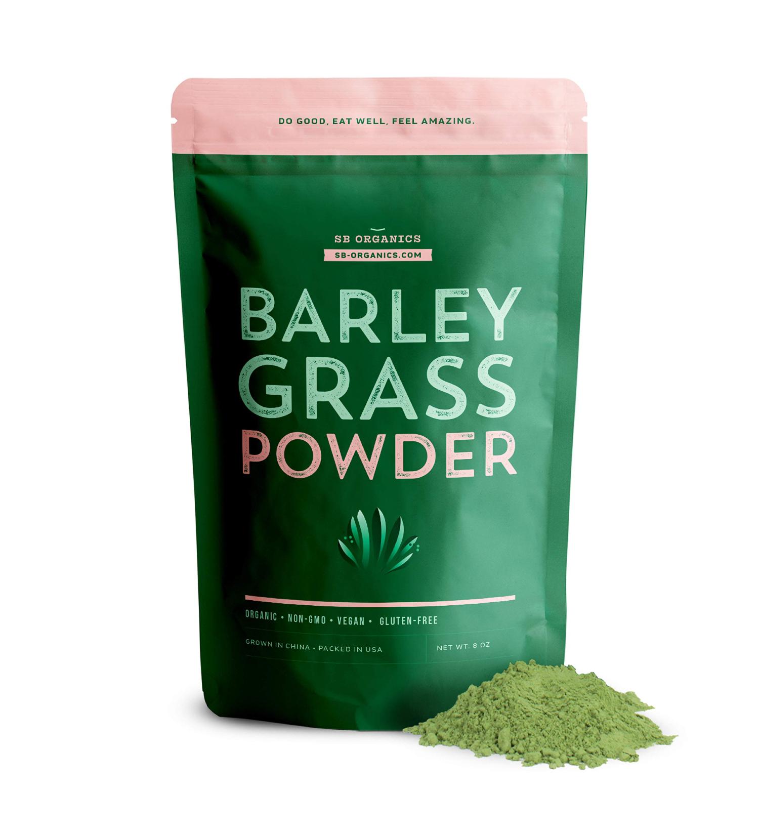 Sun Bay Organics Dehydrated Barley Grass Powder - 8 oz | Non-GMO & Gluten-Free - Buy Online on GoSupps.com