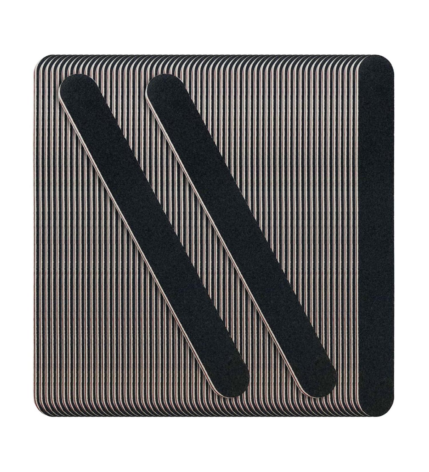 60 Pack Black Nail Files | 100/180 Grit Double Sided Emery Boards for Professional Manicures - Reusable Nail File Set for Home and Salon - Buy Online on GoSupps.com