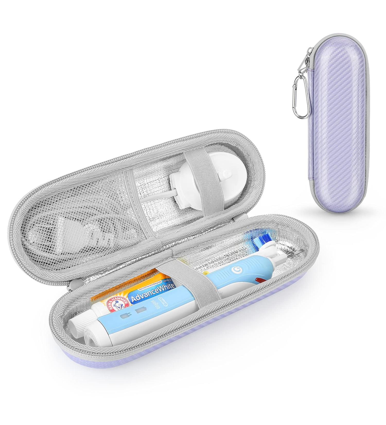 Yinke Electric Toothbrush Travel Case for Philips Sonicare & Braun Oral-B - Protective Hard Cover Portable Storage Bag (Purple) - Buy Online on GoSupps.com