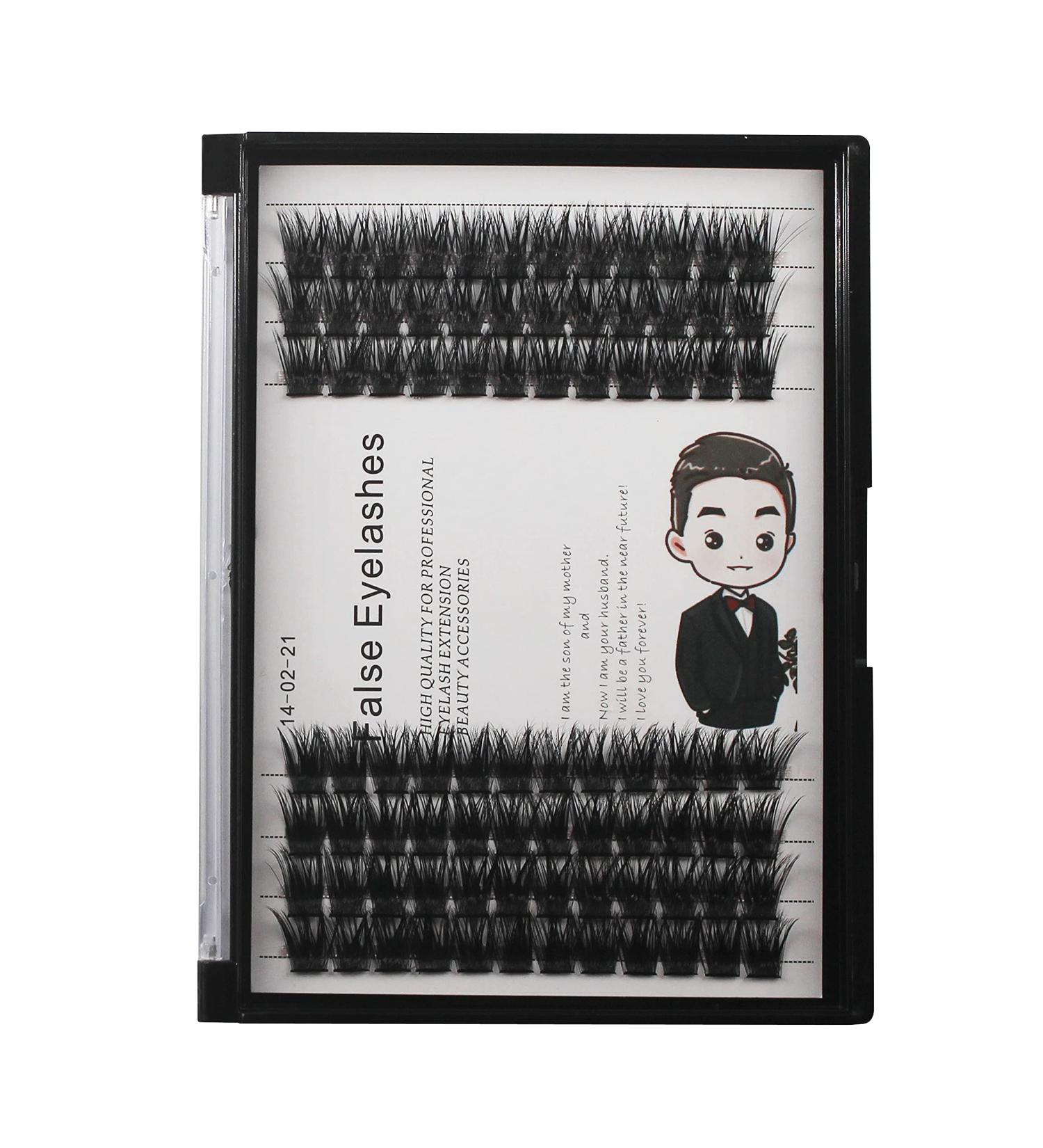 Bodermincer 84 Clusters D Curl Wide Cluster False Eyelash Set - 3D Effect Volume Lashes for DIY Eyelash Extensions at Home (16MM) - Buy Online on GoSupps.com