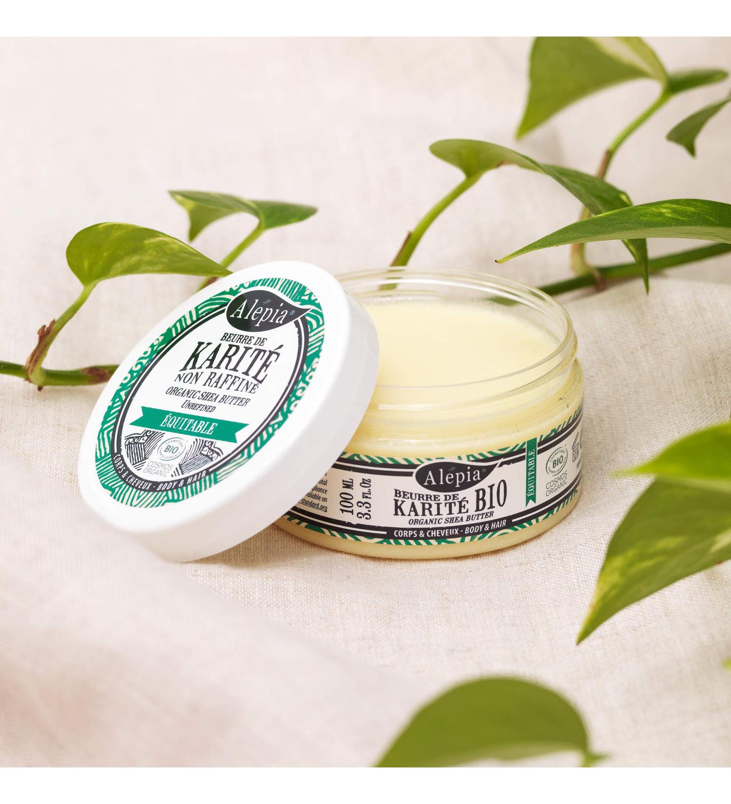 Alepia Organic Cosmos Certified Organic Unrefined Shea Butter Moisturizes & Softens Rich in Ceramides & Vitamins 100 ml - Buy Online on GoSupps.com