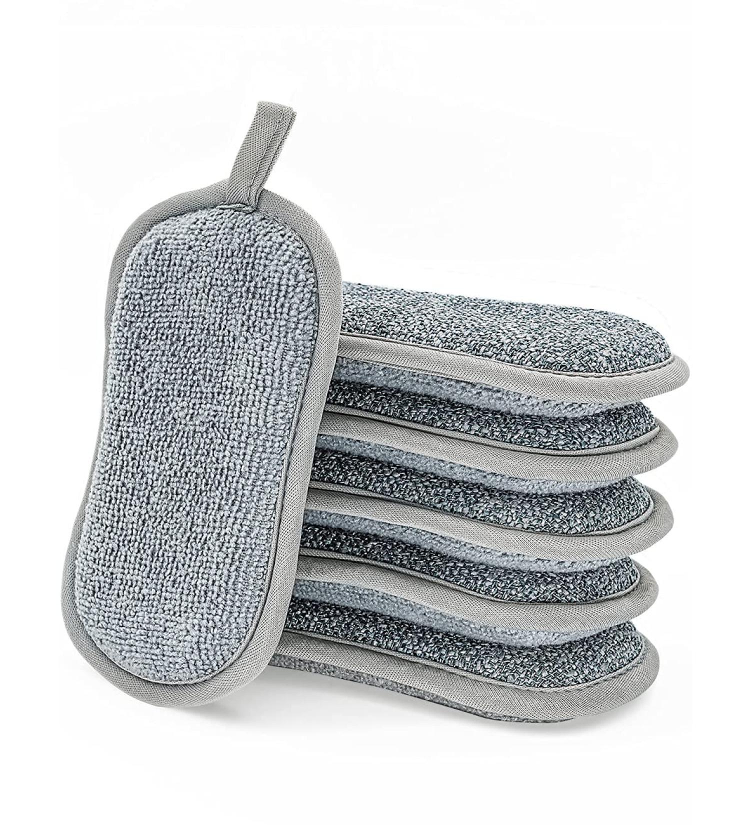 6-Pack Reusable Washing Up Sponge Non-Scratch Dual-Sided Kitchen and Bathroom cleaning products 10x8cm Eco-Friendly Long-Lasting Dish and Multi-surface Pads Cleaners 6 Count (Pack of 1) - Buy Online on GoSupps.com