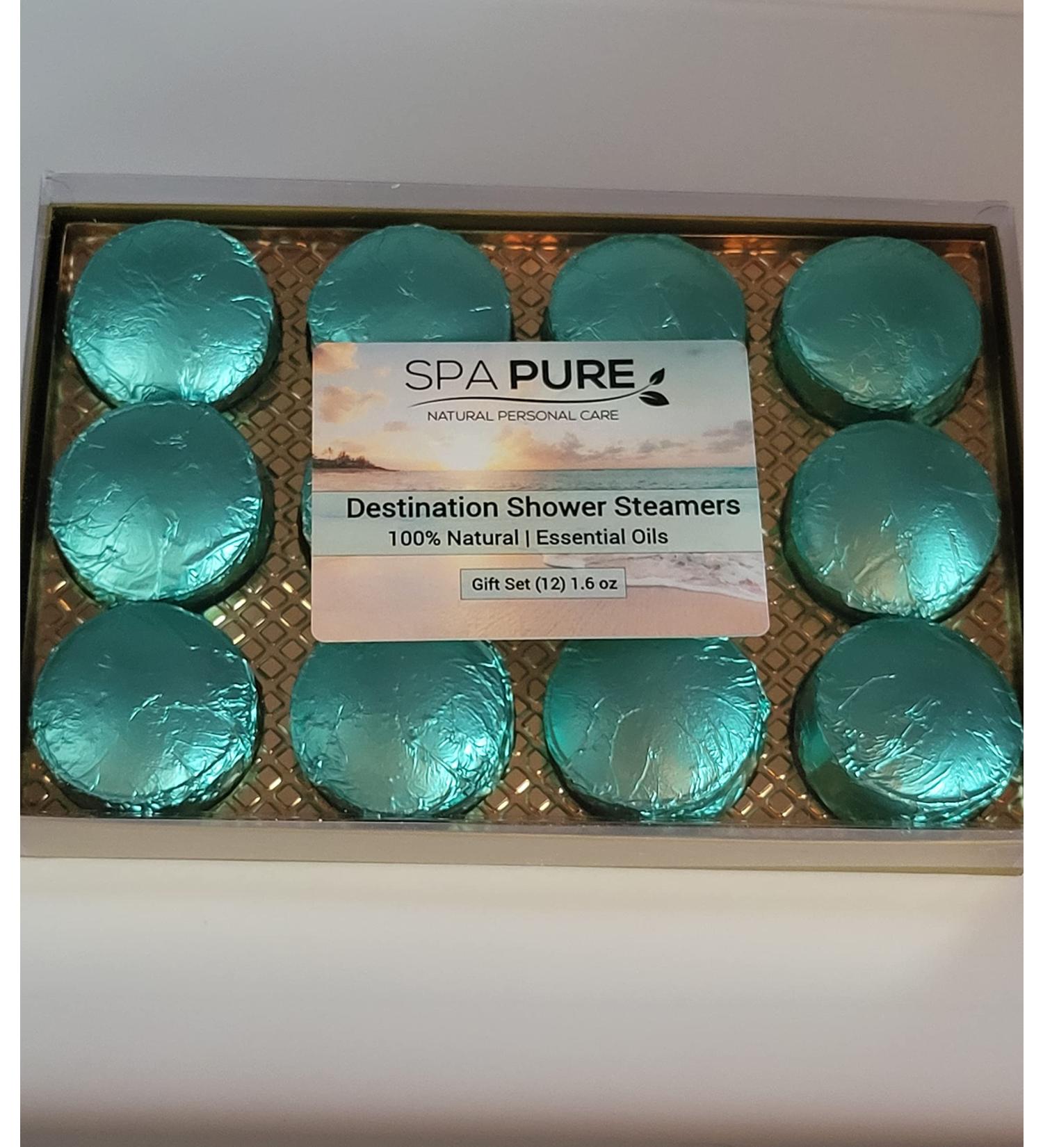 Spa Pure Aromatherapy Shower Bombs | Destination Shower Steamers | 12 Count All Natural Tablets for Men and Women | Rejuvenating New Scents | Bath Melts | 20.0oz Pack - Buy Online on GoSupps.com