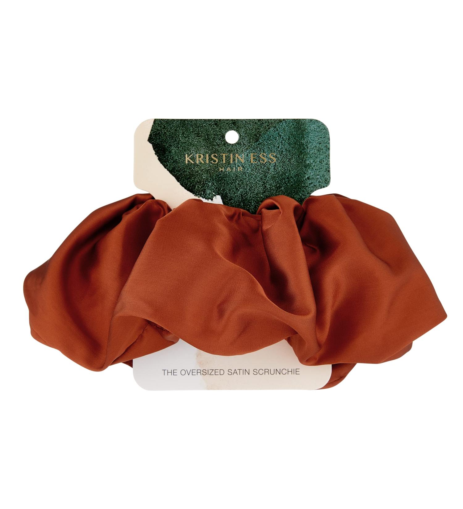 Kristin Ess The Oversized Satin Scrunchie - Rust