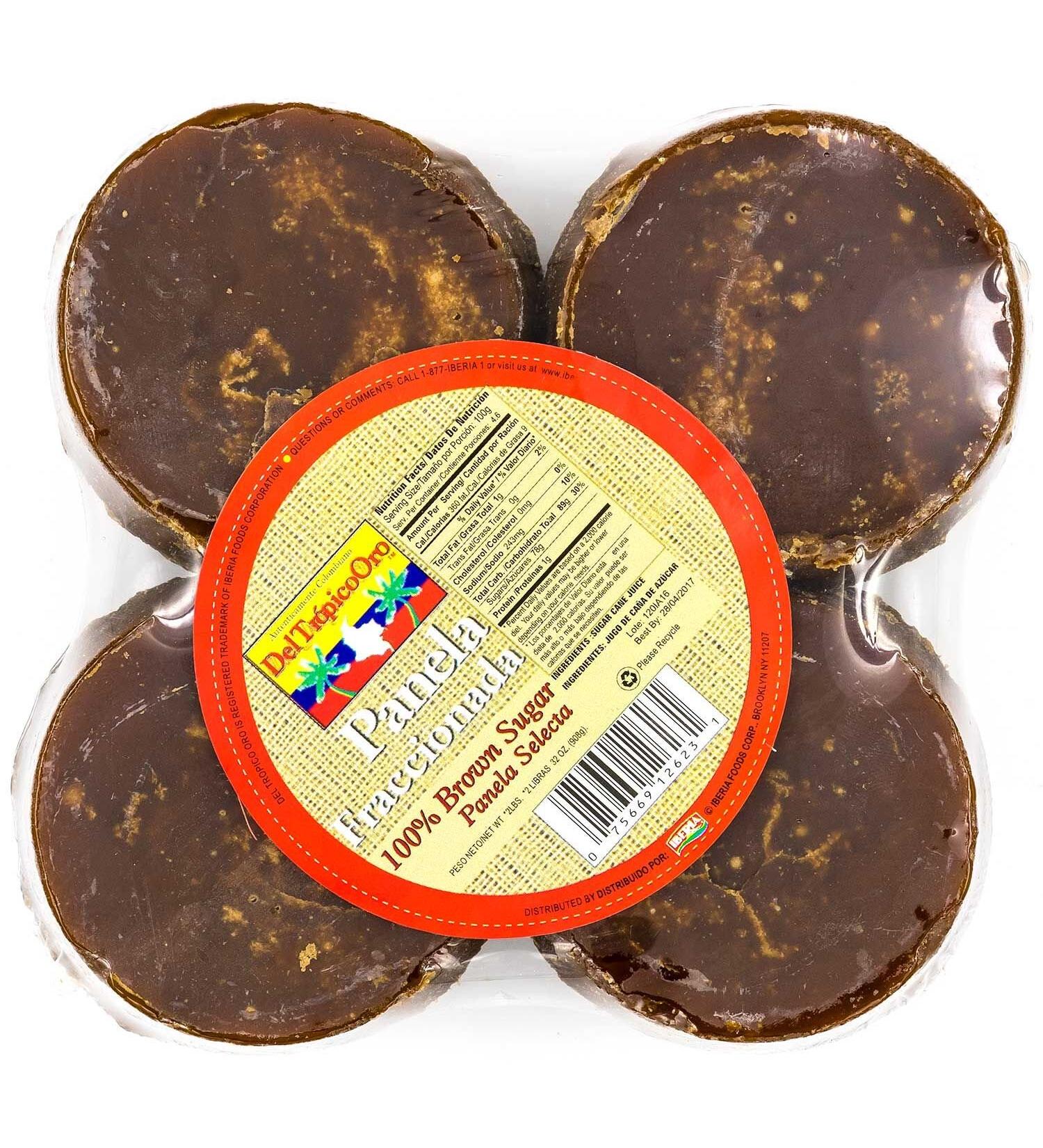 Iberia Panela Fraccionada 32oz - 2lb (1 Pack) - Organic Raw Unrefined Sugar Cane - Authentic Hispanic Sweetener - Buy Online on GoSupps.com