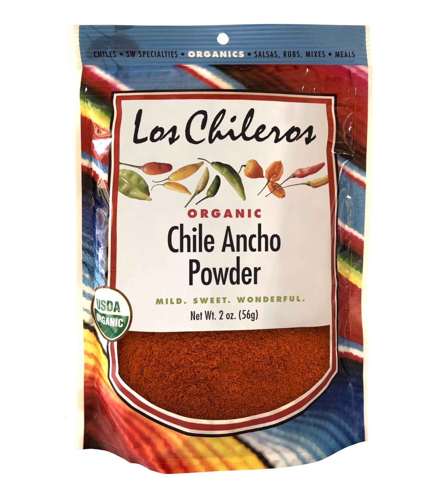 Organic Chile Ancho Powder - 2oz | Los Chileros - Buy Online on GoSupps.com