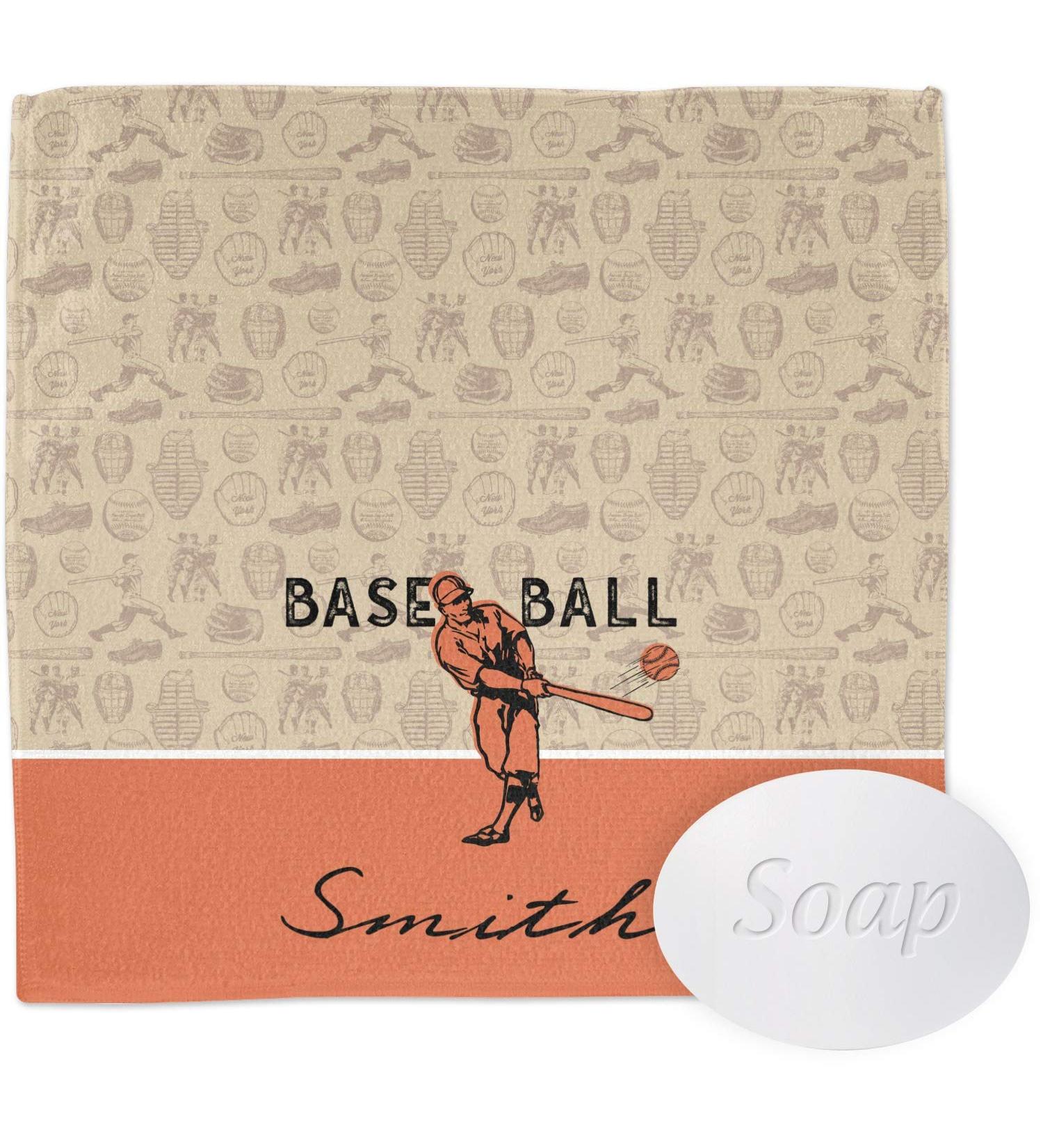 YouCustomizeIt Personalized Retro Baseball Washcloth