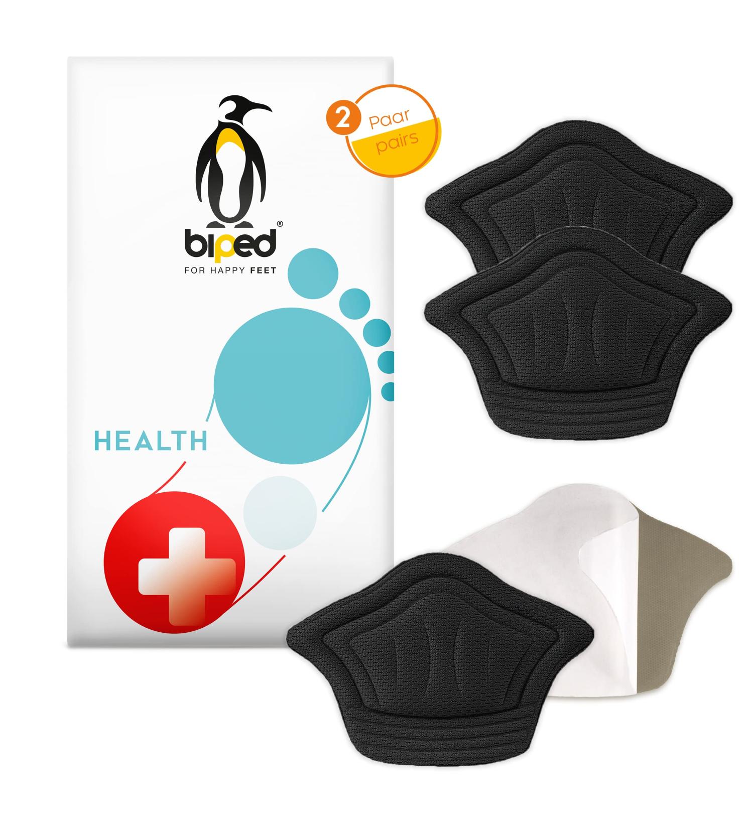 Biped Health Heel Cushions - Self-Adhesive 10mm Pillows for Big Shoes & Heel Pain Relief - Black z2802 - Buy Online on GoSupps.com
