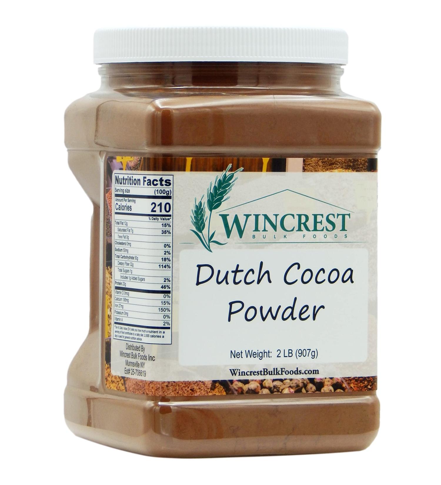 Premium Dutch Processed Cocoa Powder - 2lb Container | High-Quality Cocoa for Baking & Cooking - Buy Online on GoSupps.com