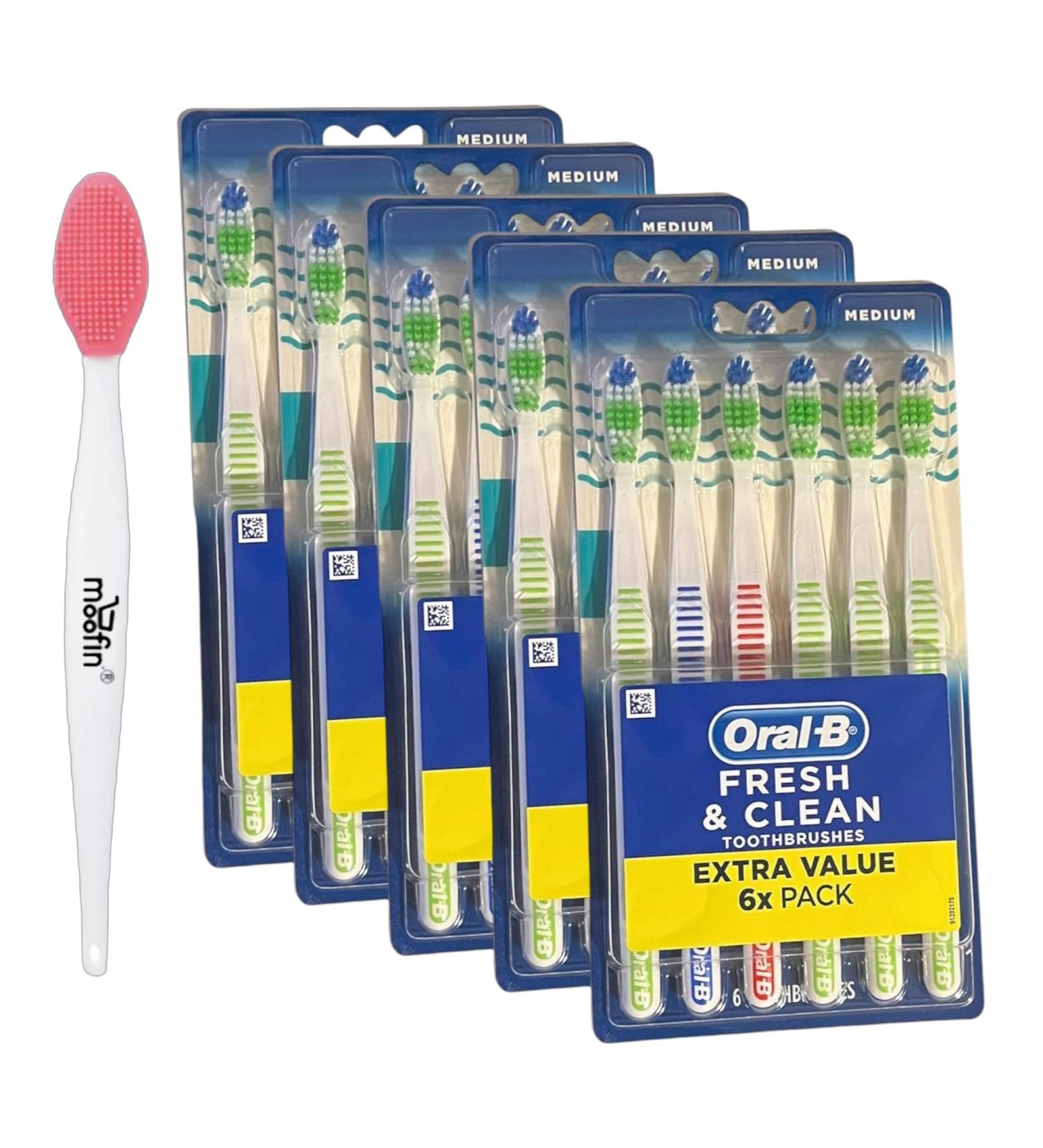 Buy Plastic Measuring Spoon (17x4 cm 31g) & Fresh & Clean Toothbrushes (6 Medium 5 Pieces) - International Shipping Available - Buy Online on GoSupps.com