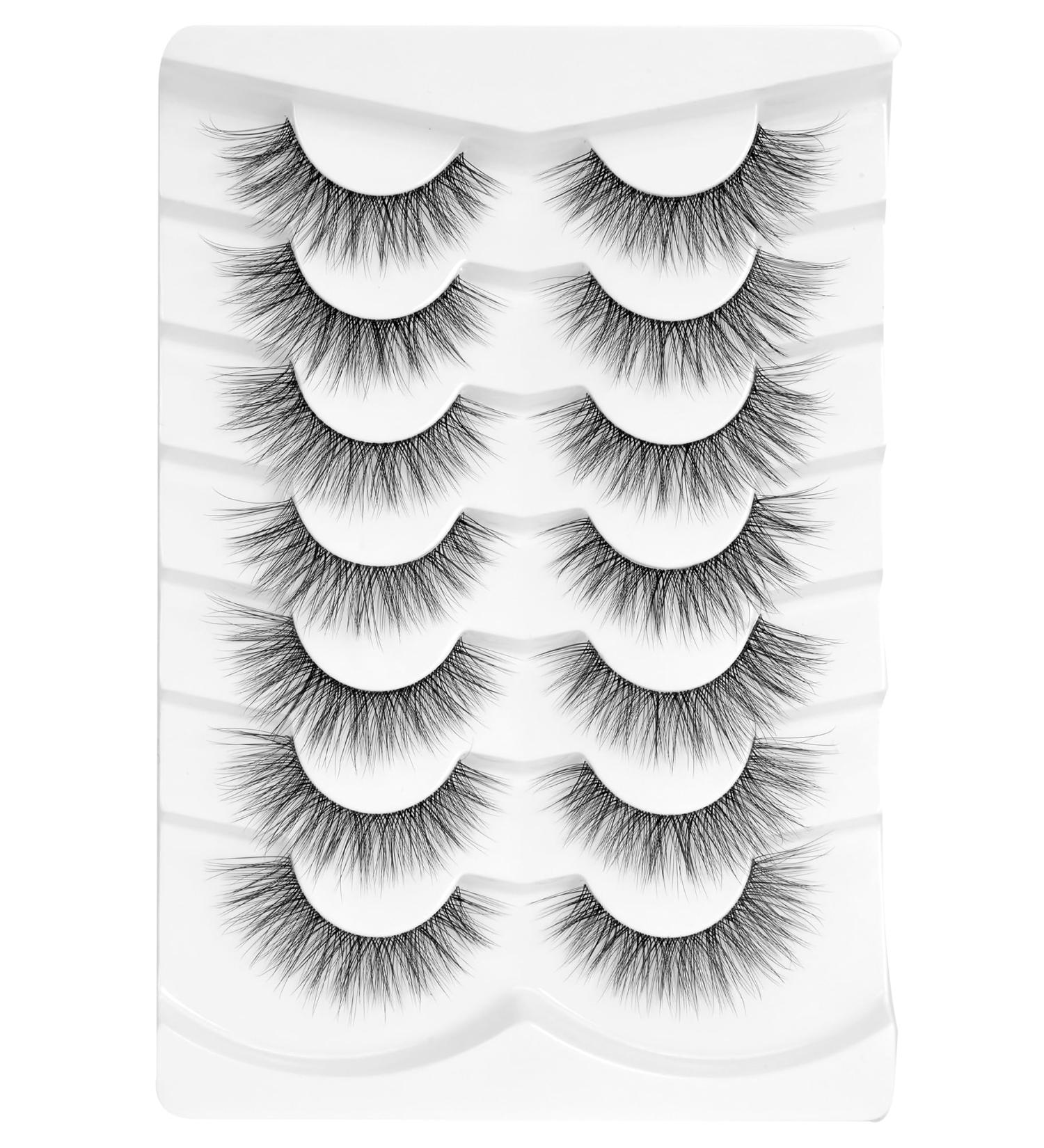 False Lashes Natural Wispy Lashes Airy Volume Fake Lashes Fluffy False Eye Lashes Sets Pack 14MM Reusable Eyelashes A13 A13 Airy Volume (6MM-14MM) - Buy Online on GoSupps.com