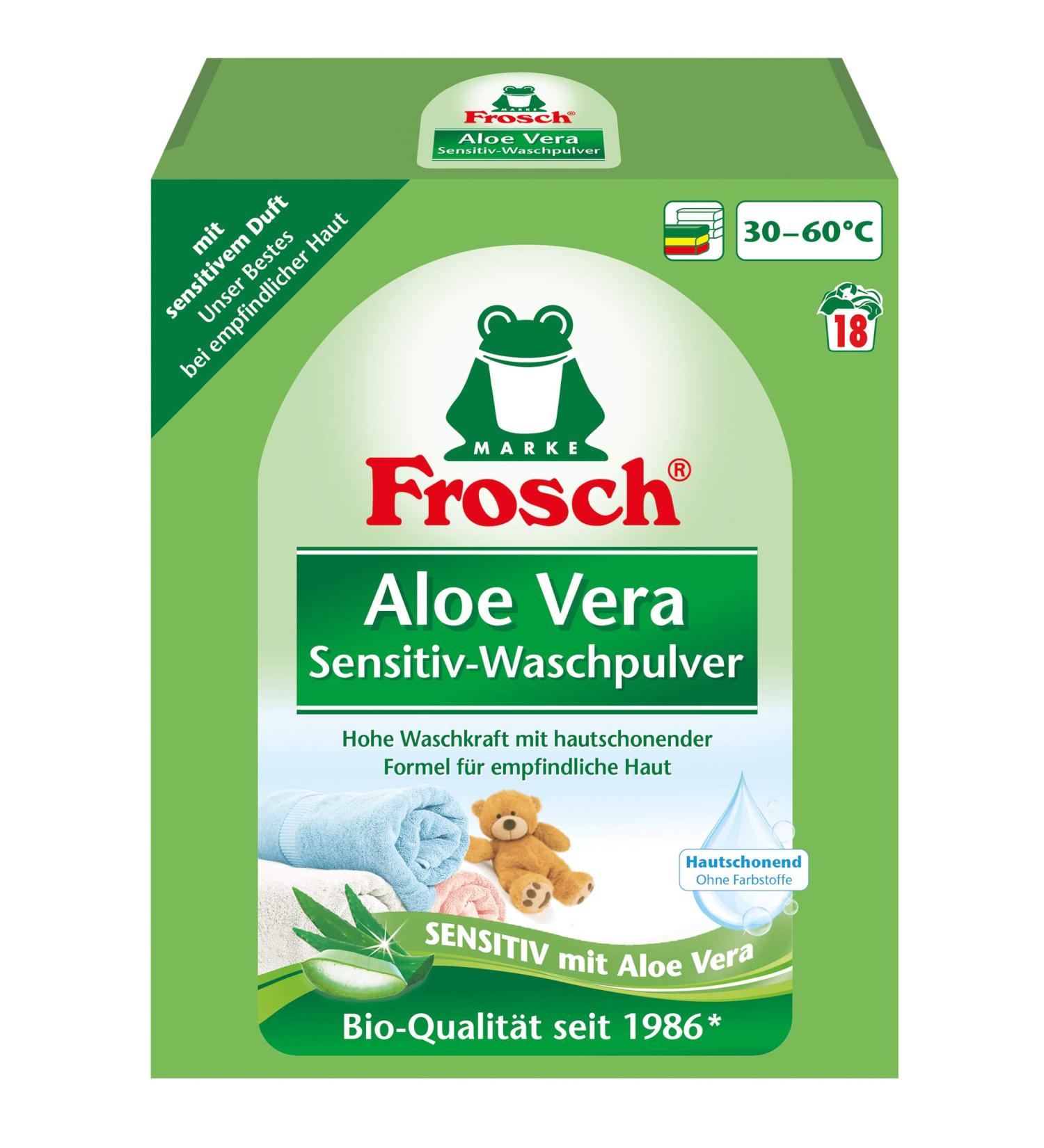 Buy Frosch Aloe Vera Sensitive Washing Powder 18WL - 1.35 kg | Eco-Friendly Gentle Formula for All Fabrics | International Shipping Available - Buy Online on GoSupps.com