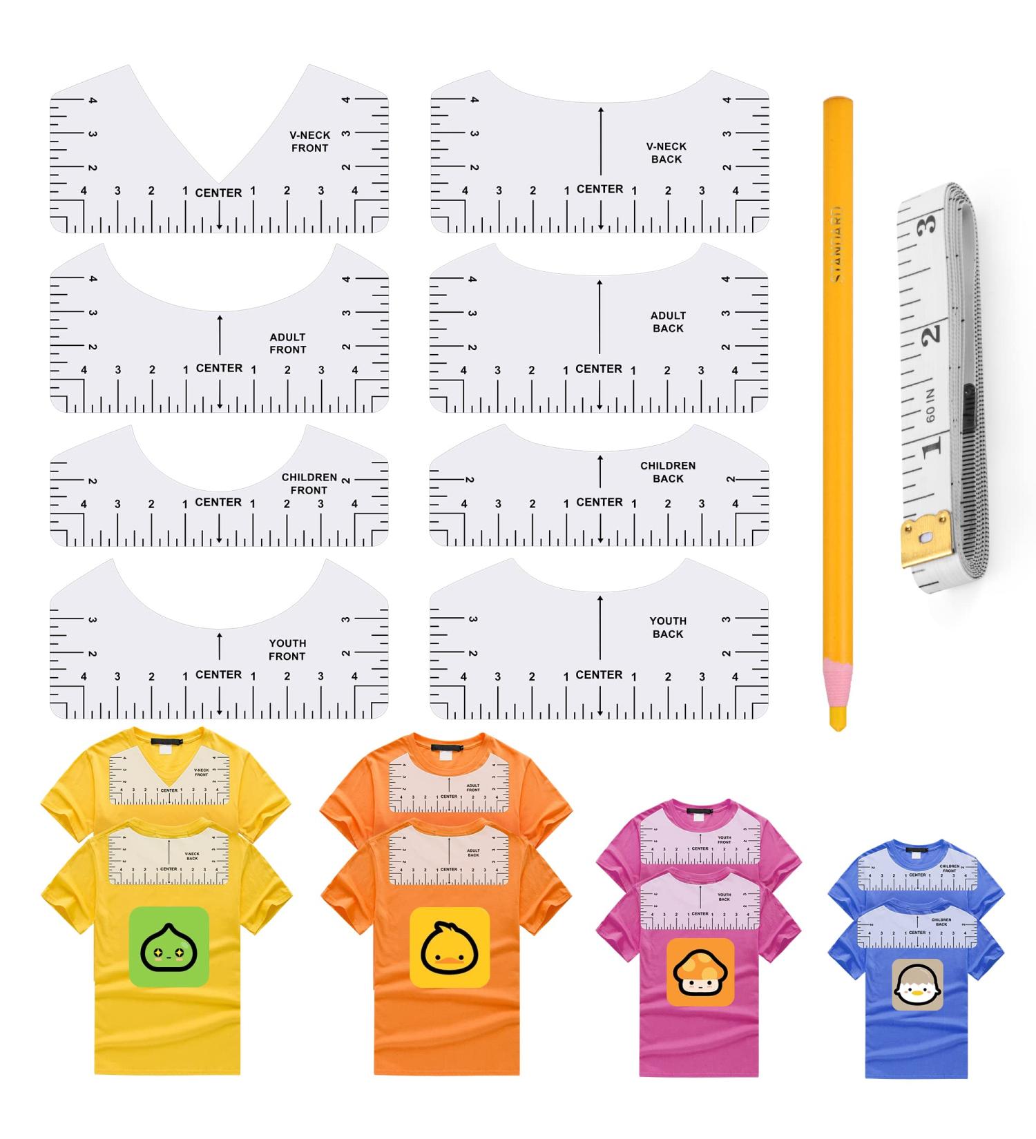 10 pcs Tshirt Ruler Guide Vinyl Alignment Tool - Sublimation Accessories - Buy Online on GoSupps.com