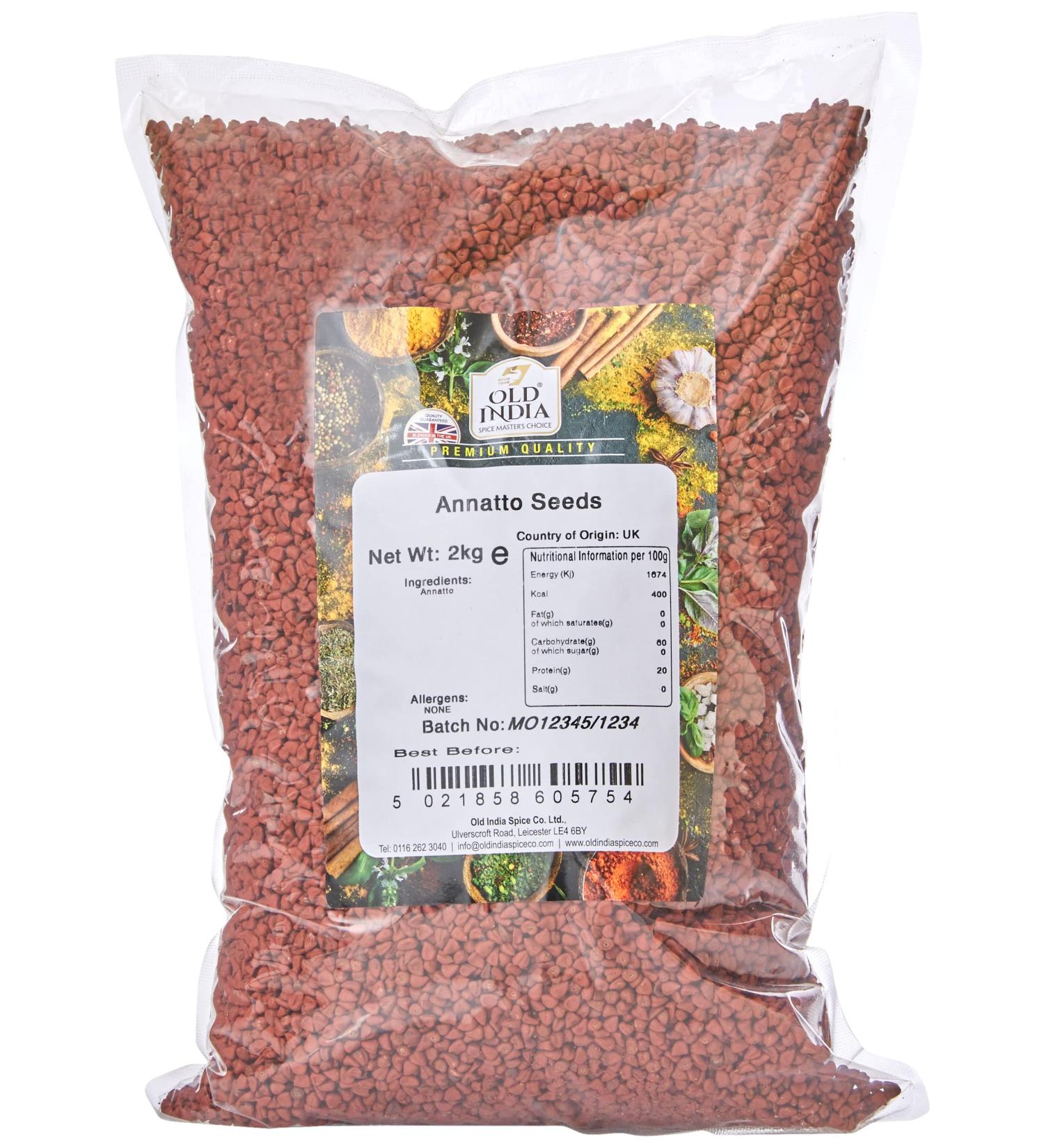 Old India Annatto Seeds 2kg - 2000 Count - Premium Quality (Pack of 1) - Buy Online on GoSupps.com
