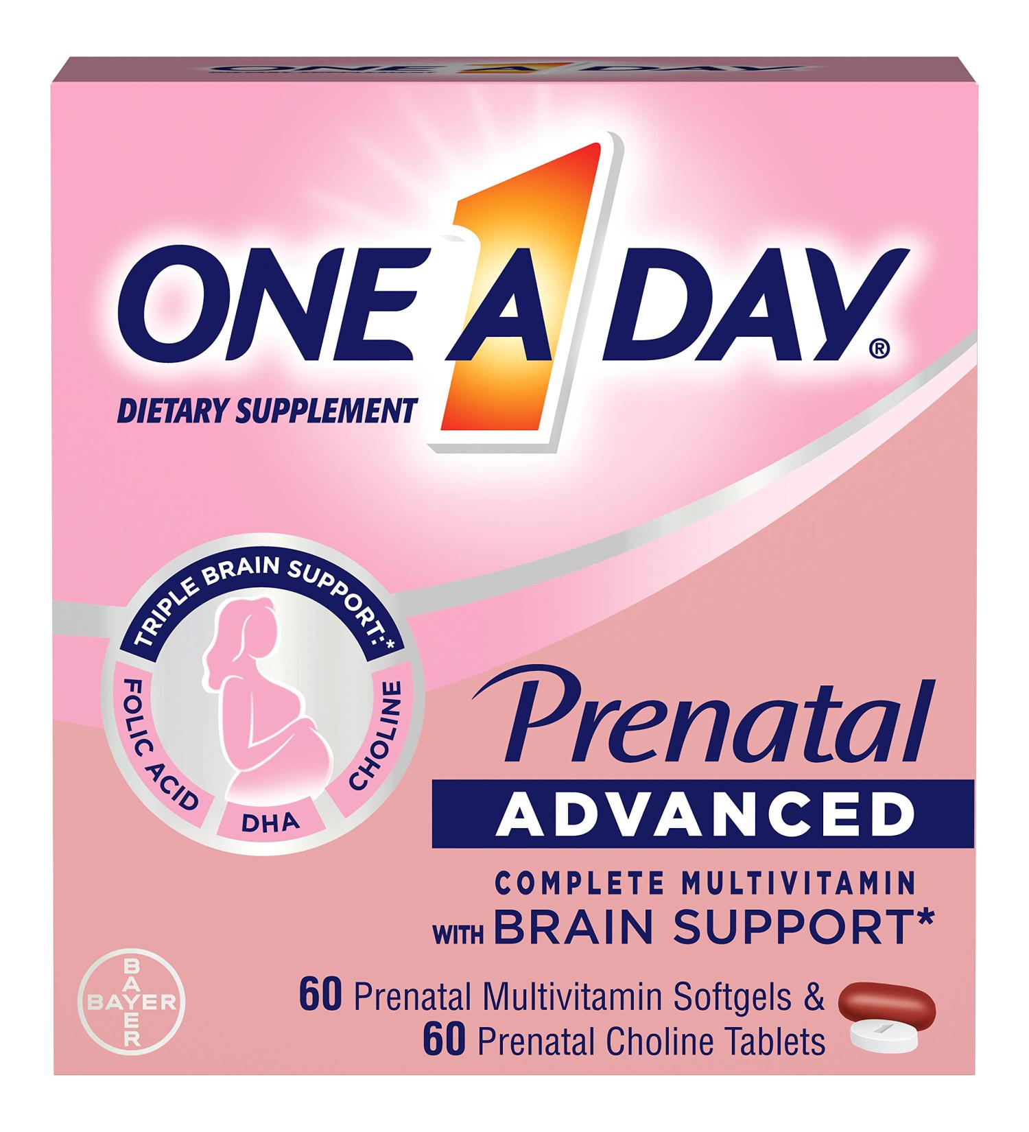 One A Day Women's Prenatal Multivitamin - Advanced Brain Support  120 Count - Buy Online on GoSupps.com